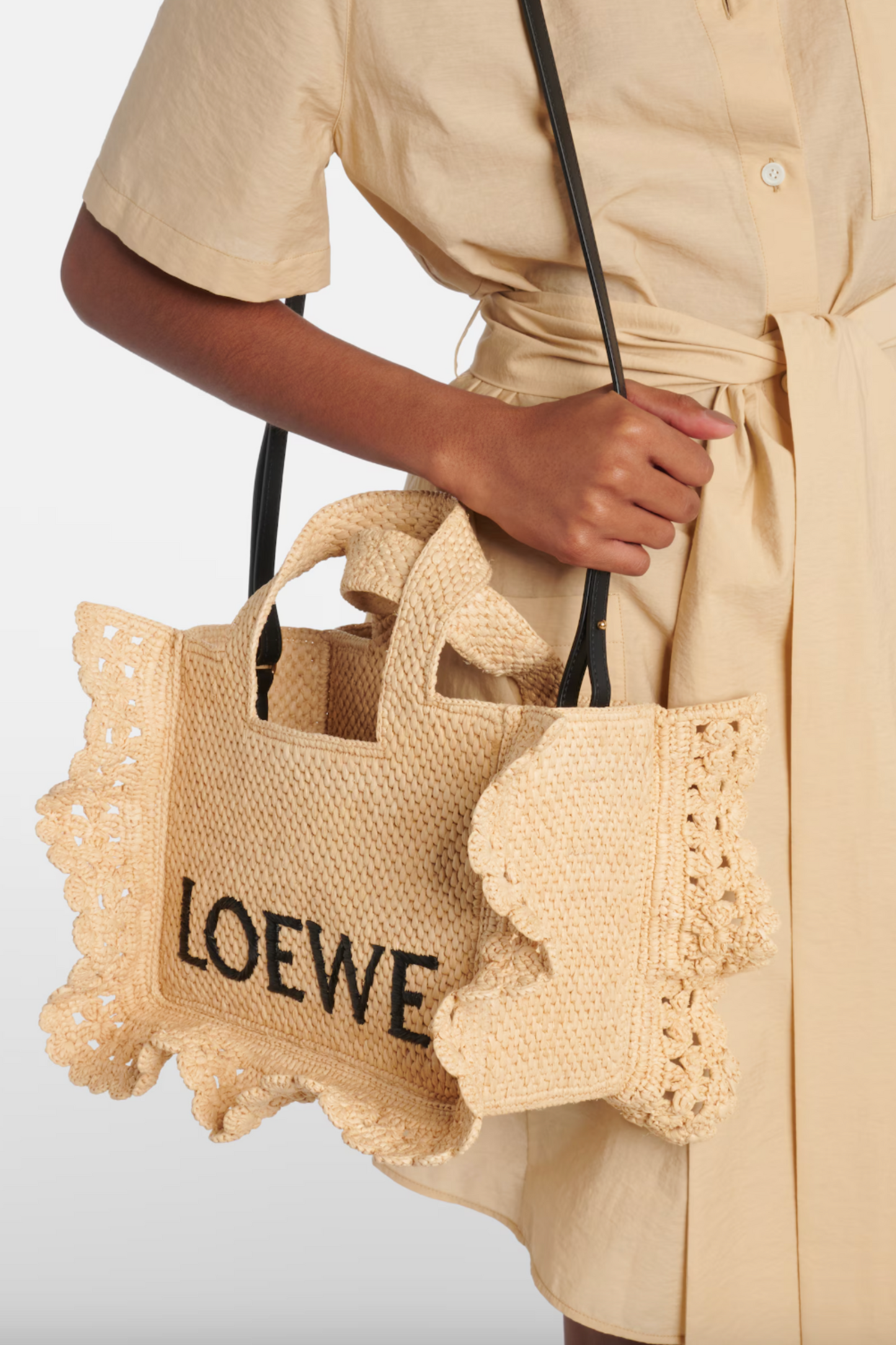 Paula's Ibiza Loewe Font Small Tote Bag