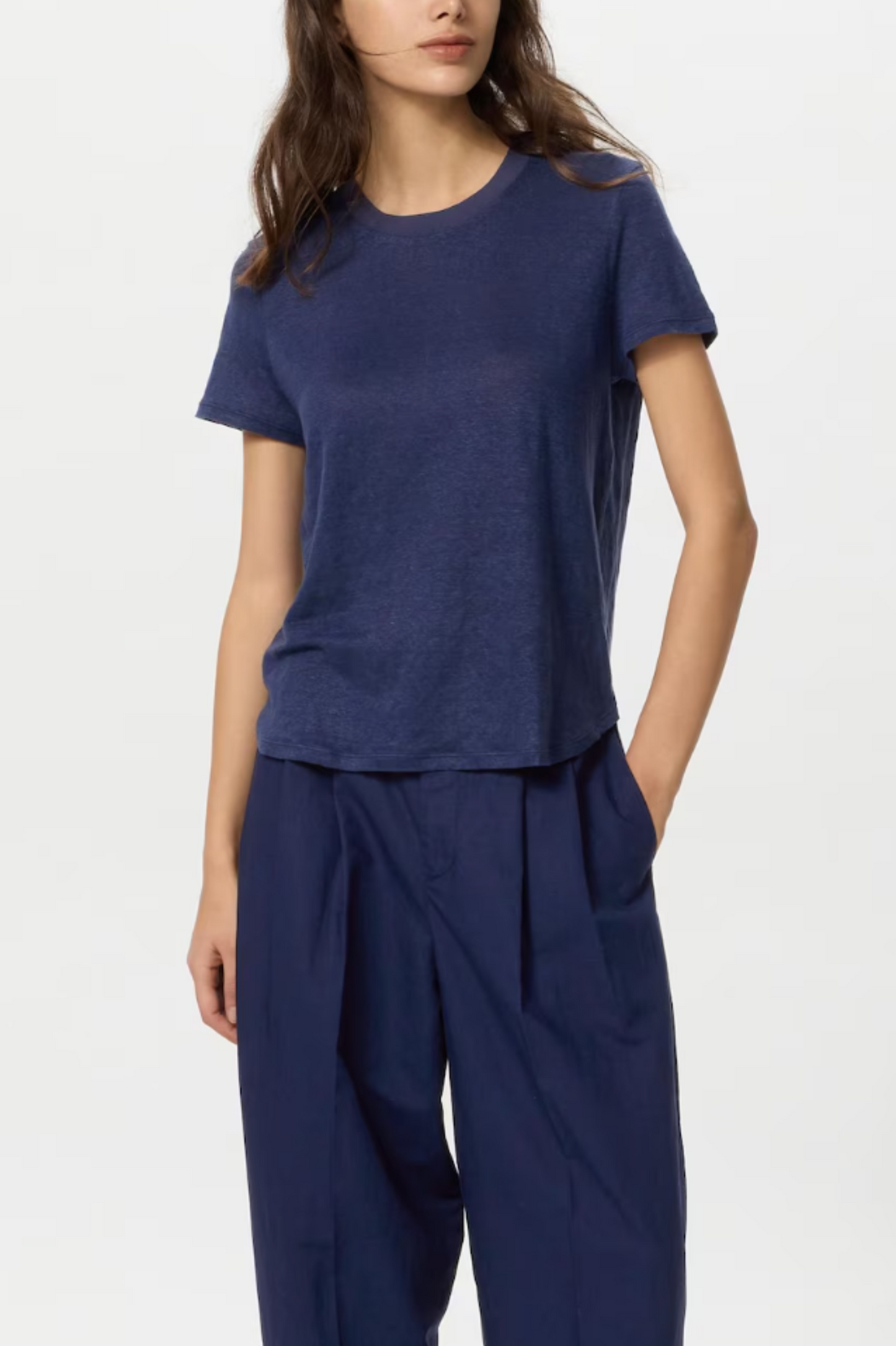 100% Linen Crew Neck T-Shirt