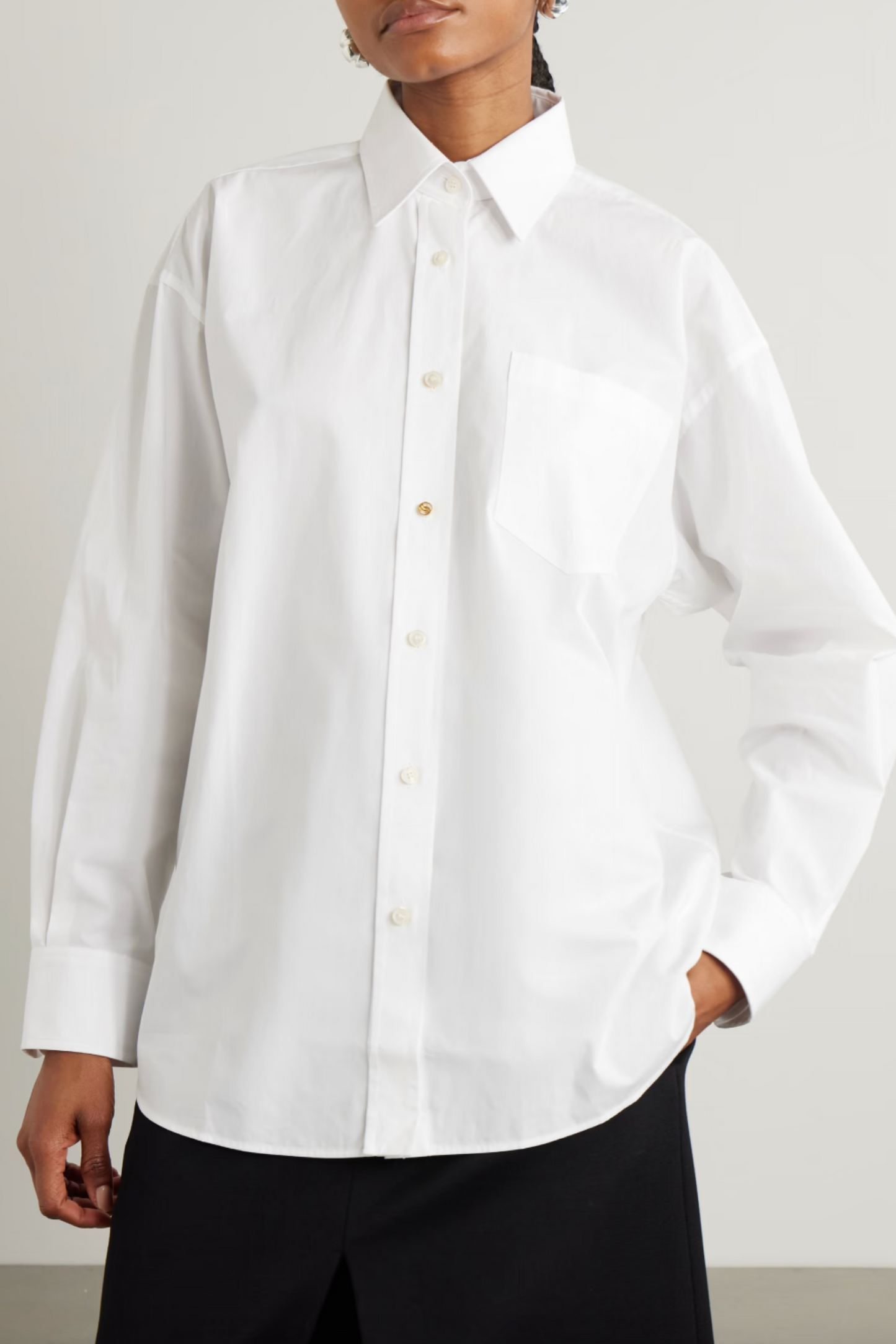 + NET SUSTAIN Organic Cotton-poplin Shirt