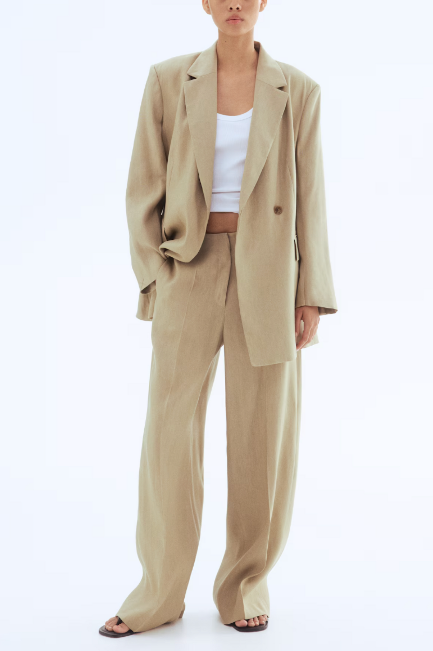 Linen-blend Blazer