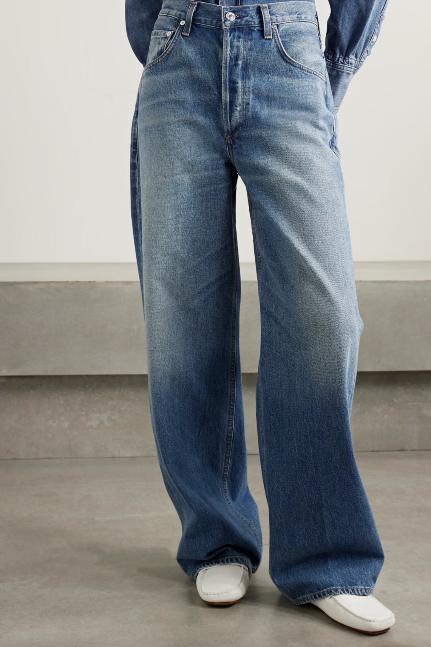 Argent Ayla Baggy High-rise Wide-leg Jeans