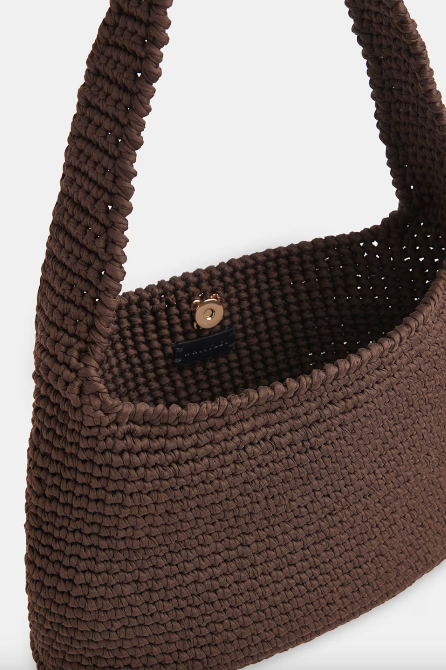 Chocolate Adaline Crochet Shoulder Bag