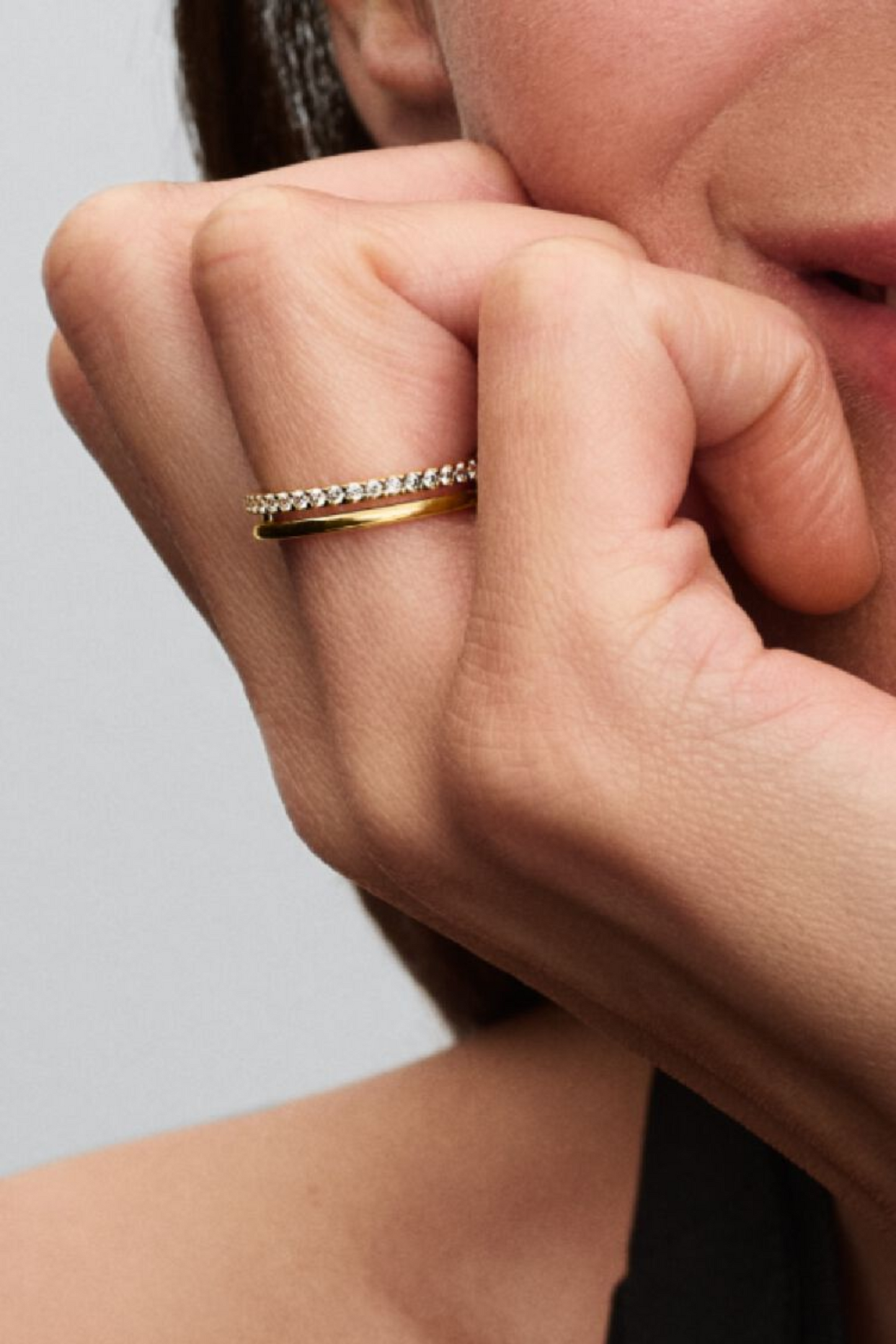 Double Band Ring 14k Gold Plating
