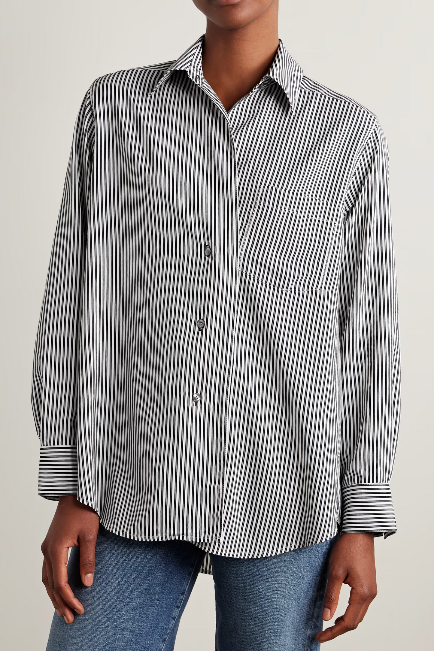 Aris Striped Crepe Shirt