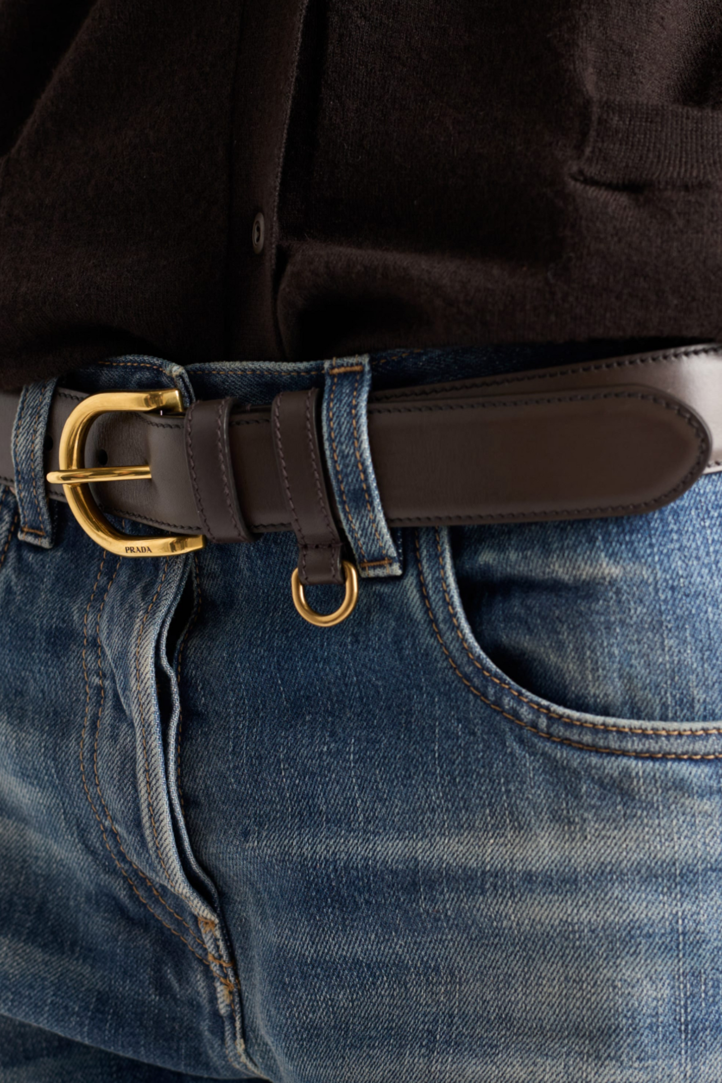 Ebony Leather Belt