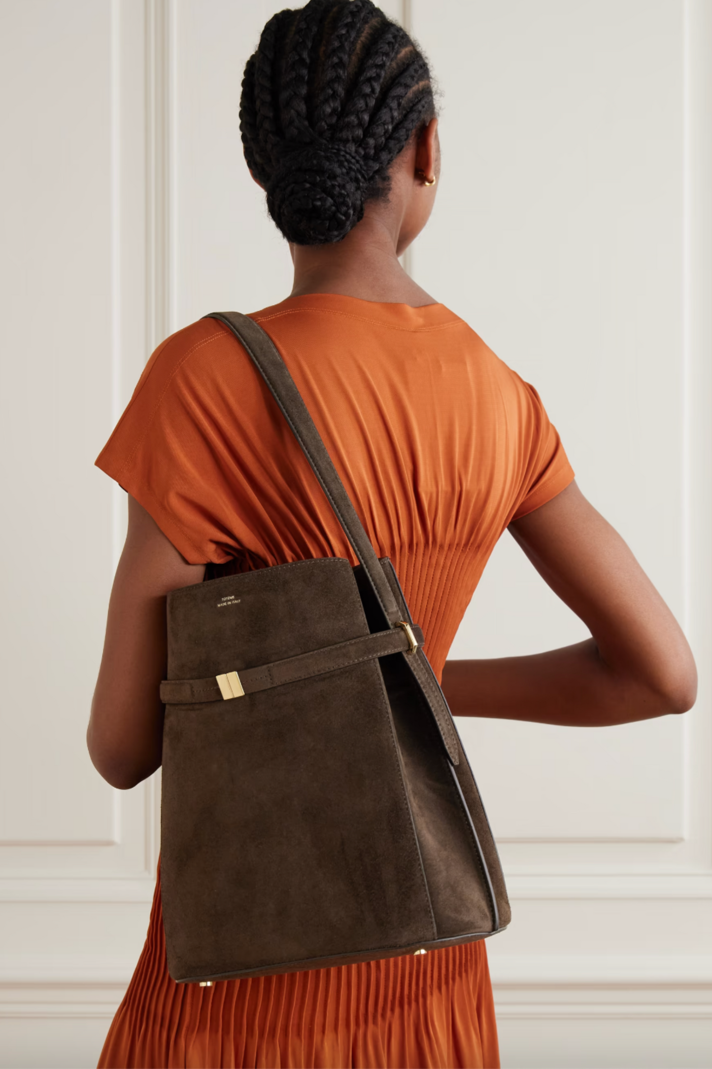Belted Suede Tote