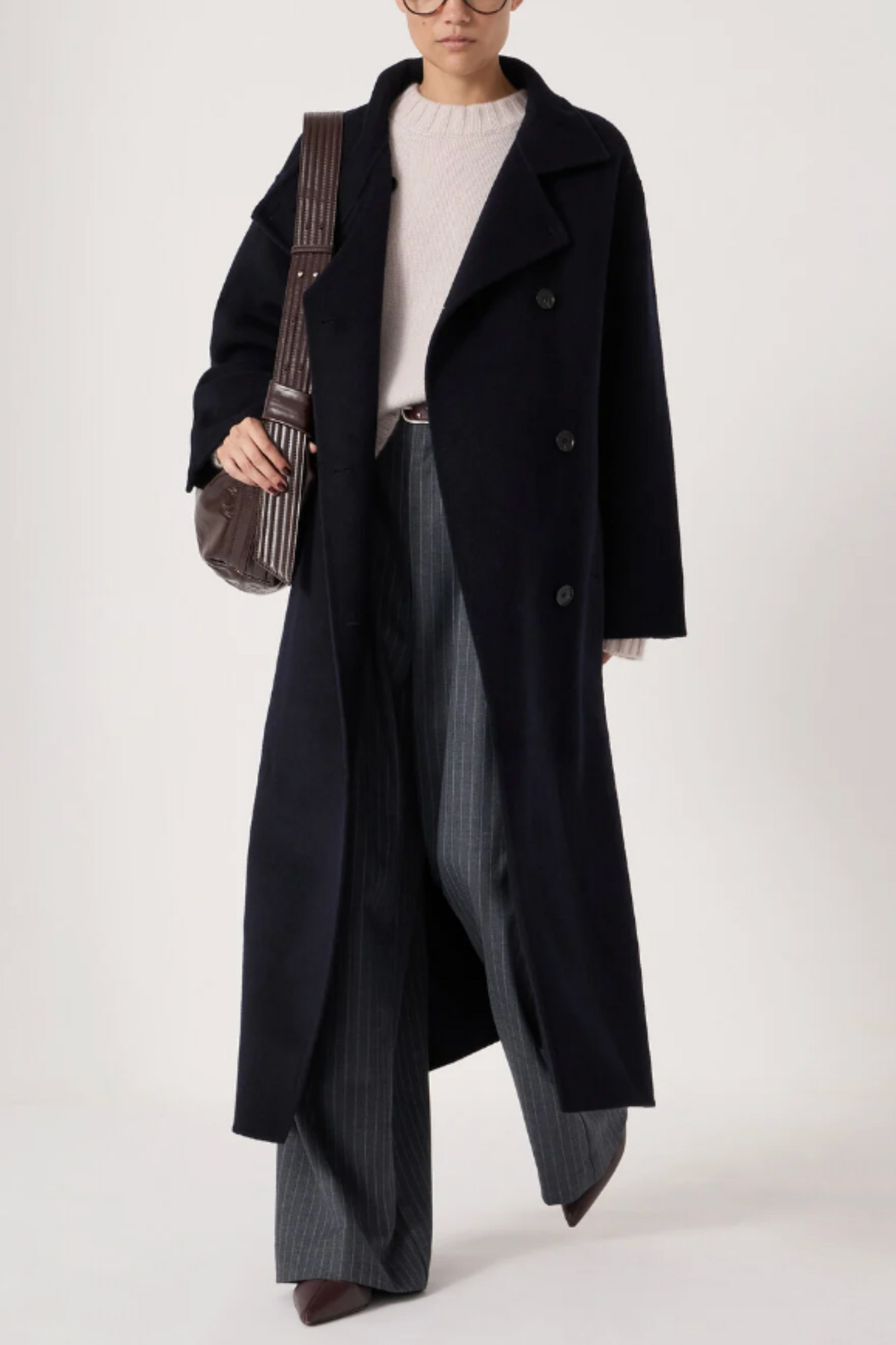 Pure Wool Double Faced Belted Coat