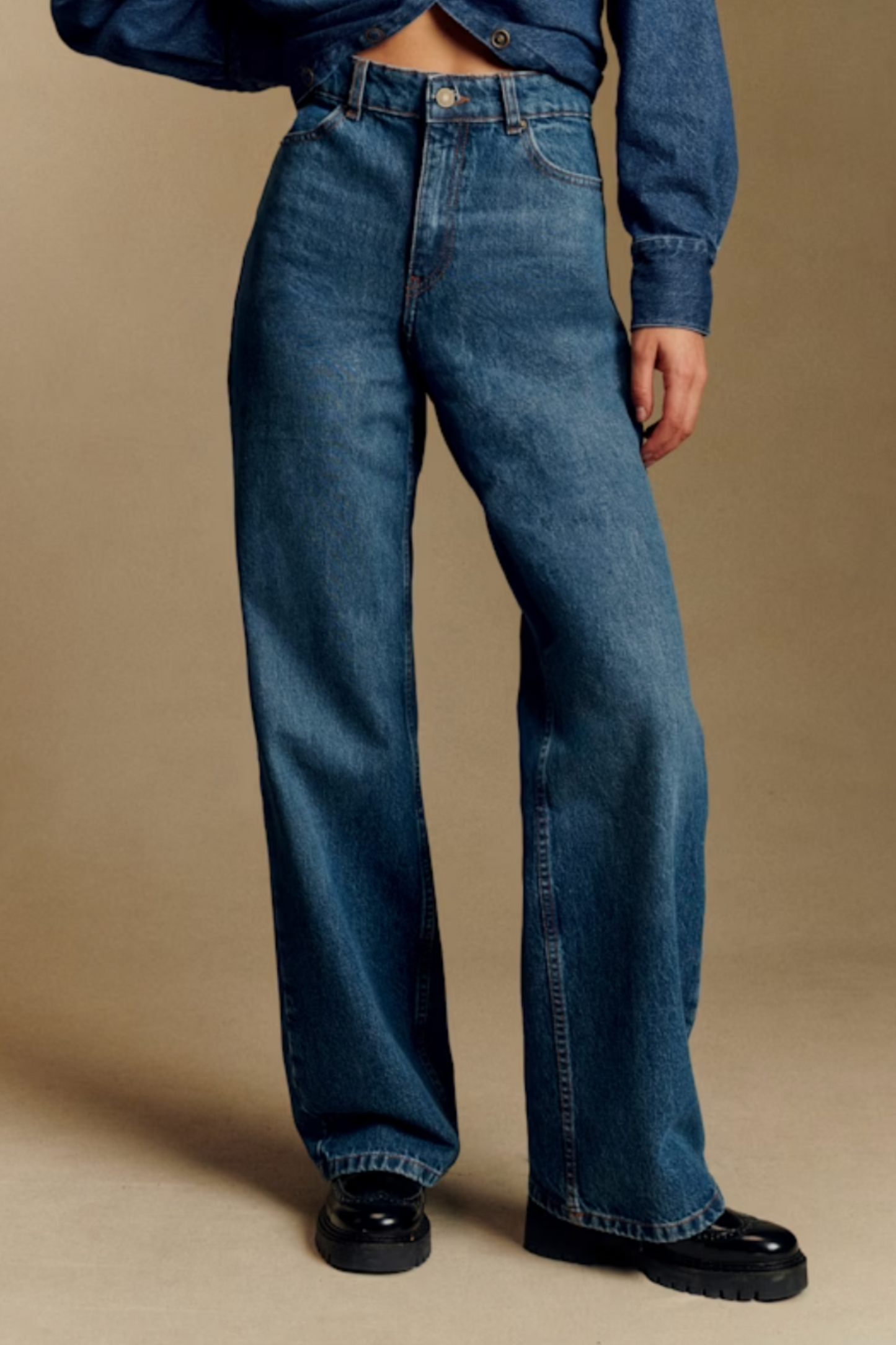The Wide Leg Trousers Deep Blue