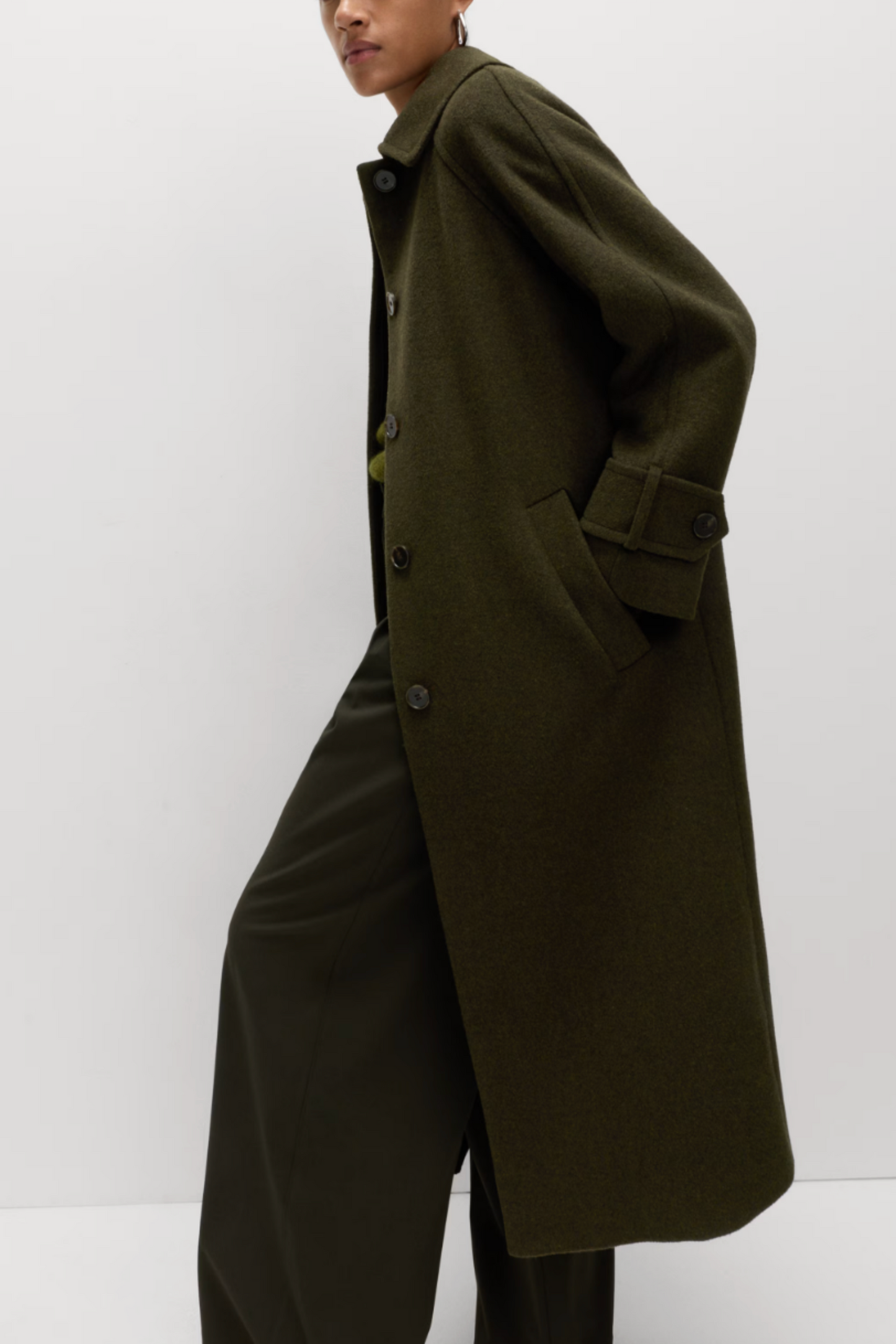 Wool Blend Car Coat