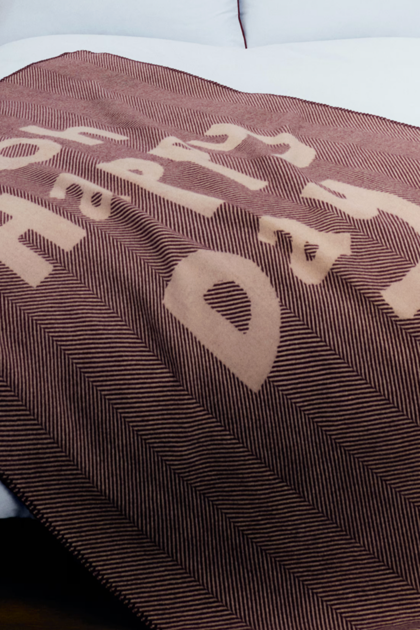 Pure Wool Oh Happy Day Slogan Throw