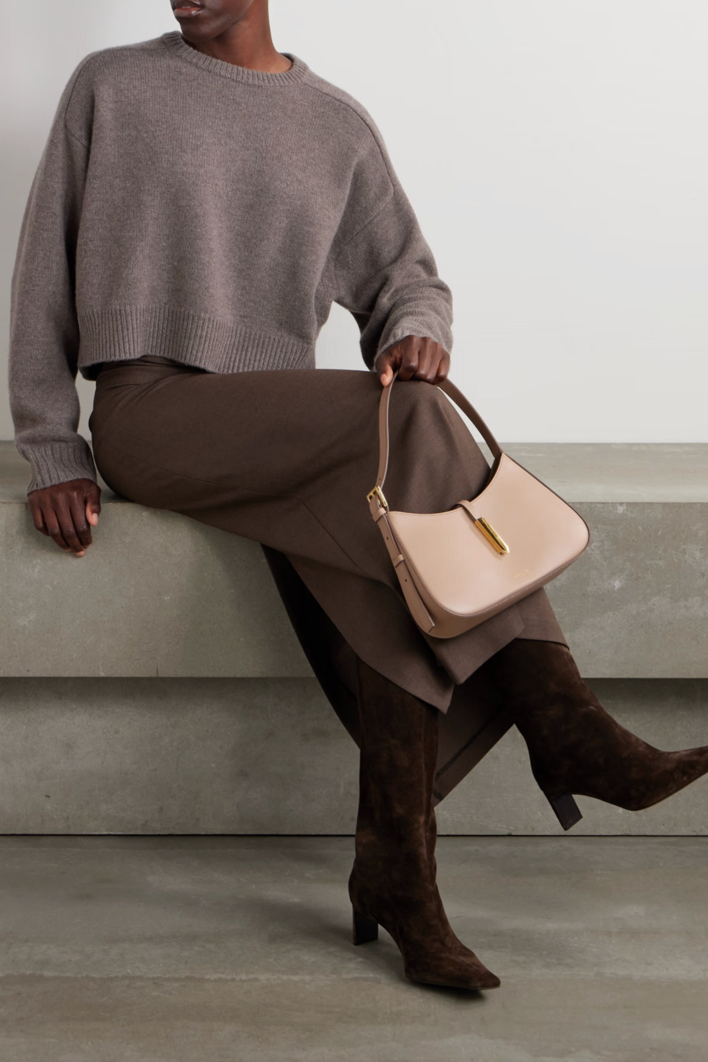 Bruzzi Cropped Wool and Cashmere-blend Sweater