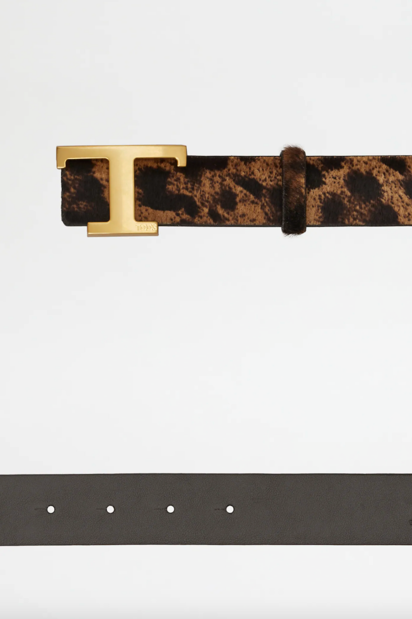 T Timeless Reversible Belt in Pony Effect Leather