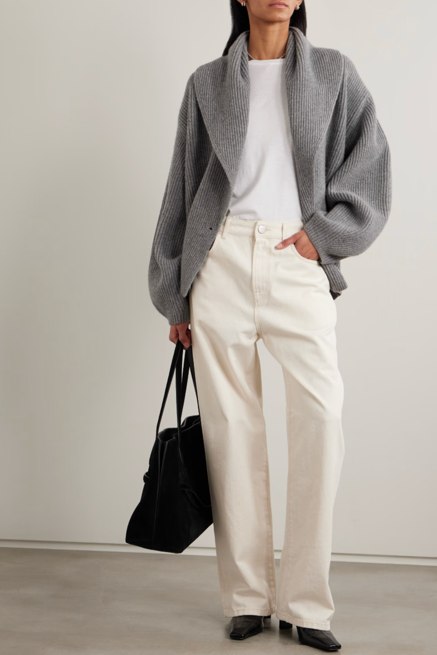 Oversized Ribbed-wool Cardigan