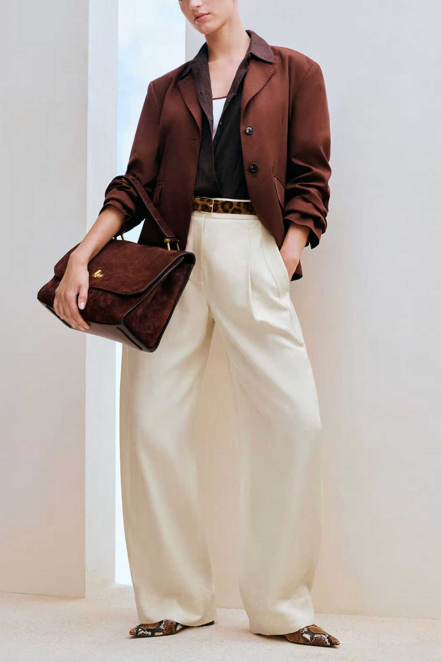 Italian Linen Blend Extreme Taper Trouser