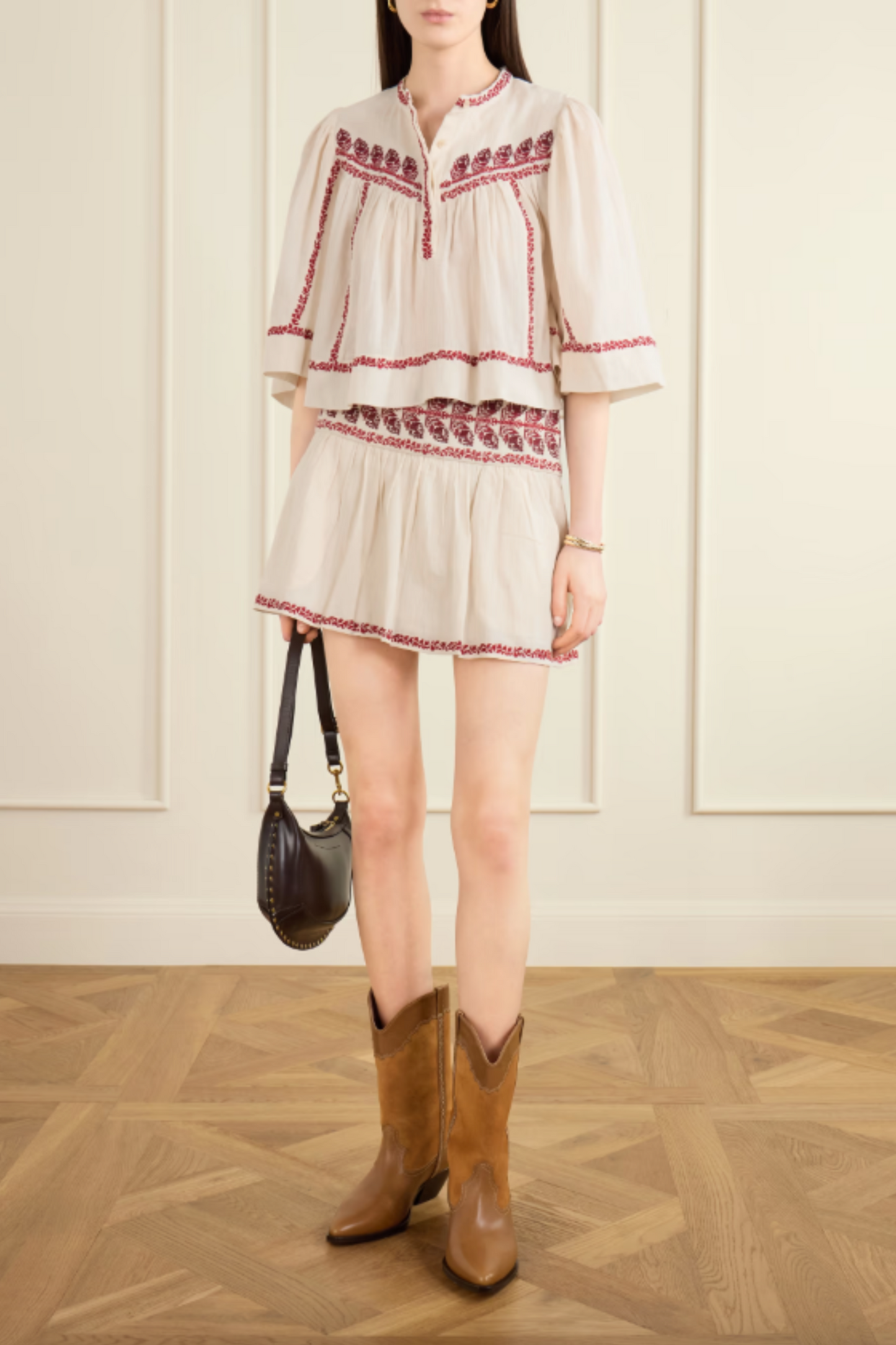 Juline Embroidered Organic Cotton Shirt