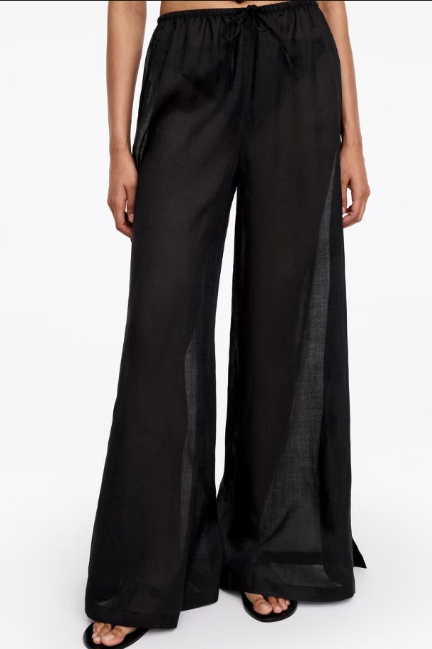 Ramie Drawstring Trousers