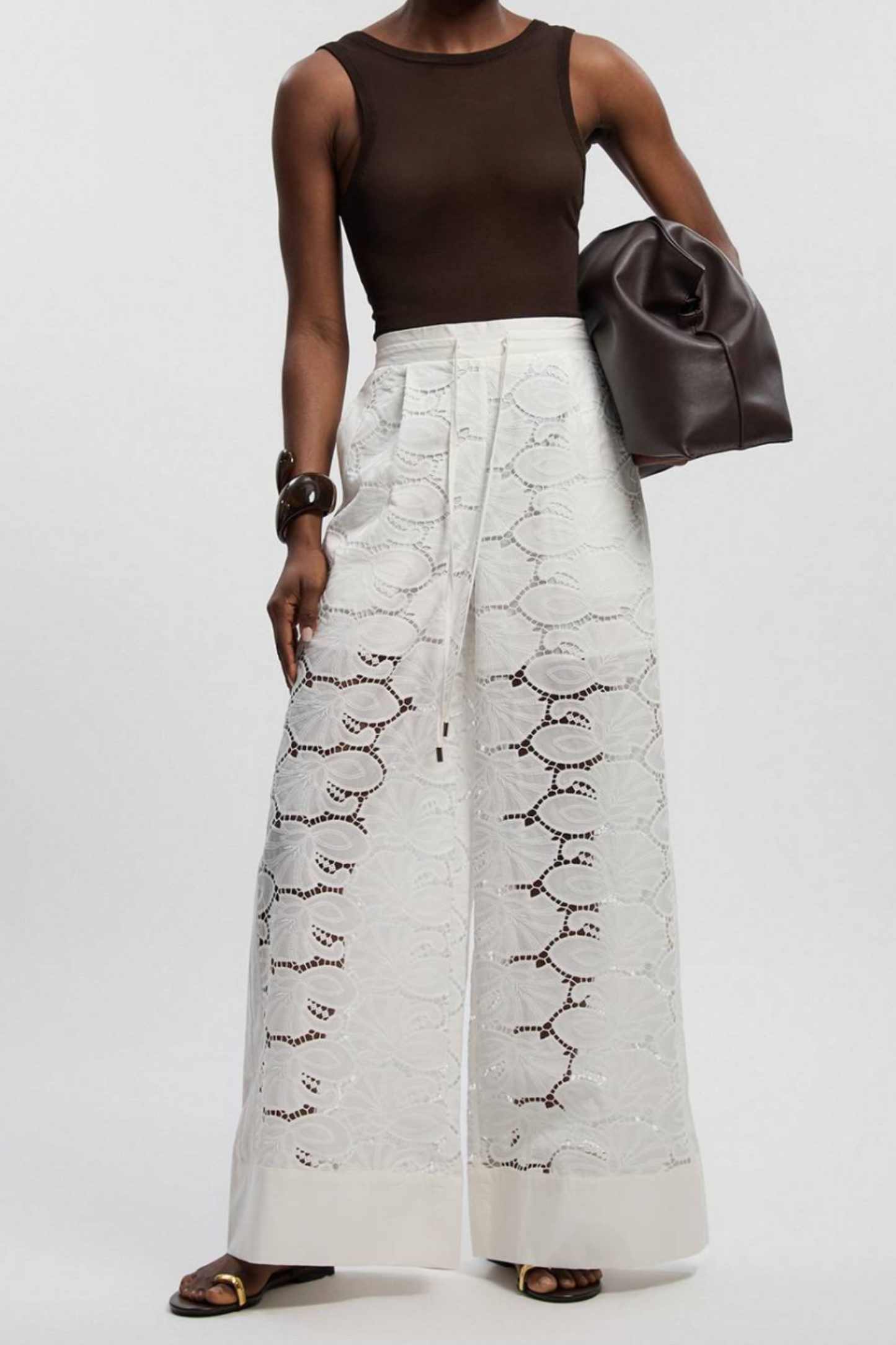 Cutwork Cotton Woven Trouser