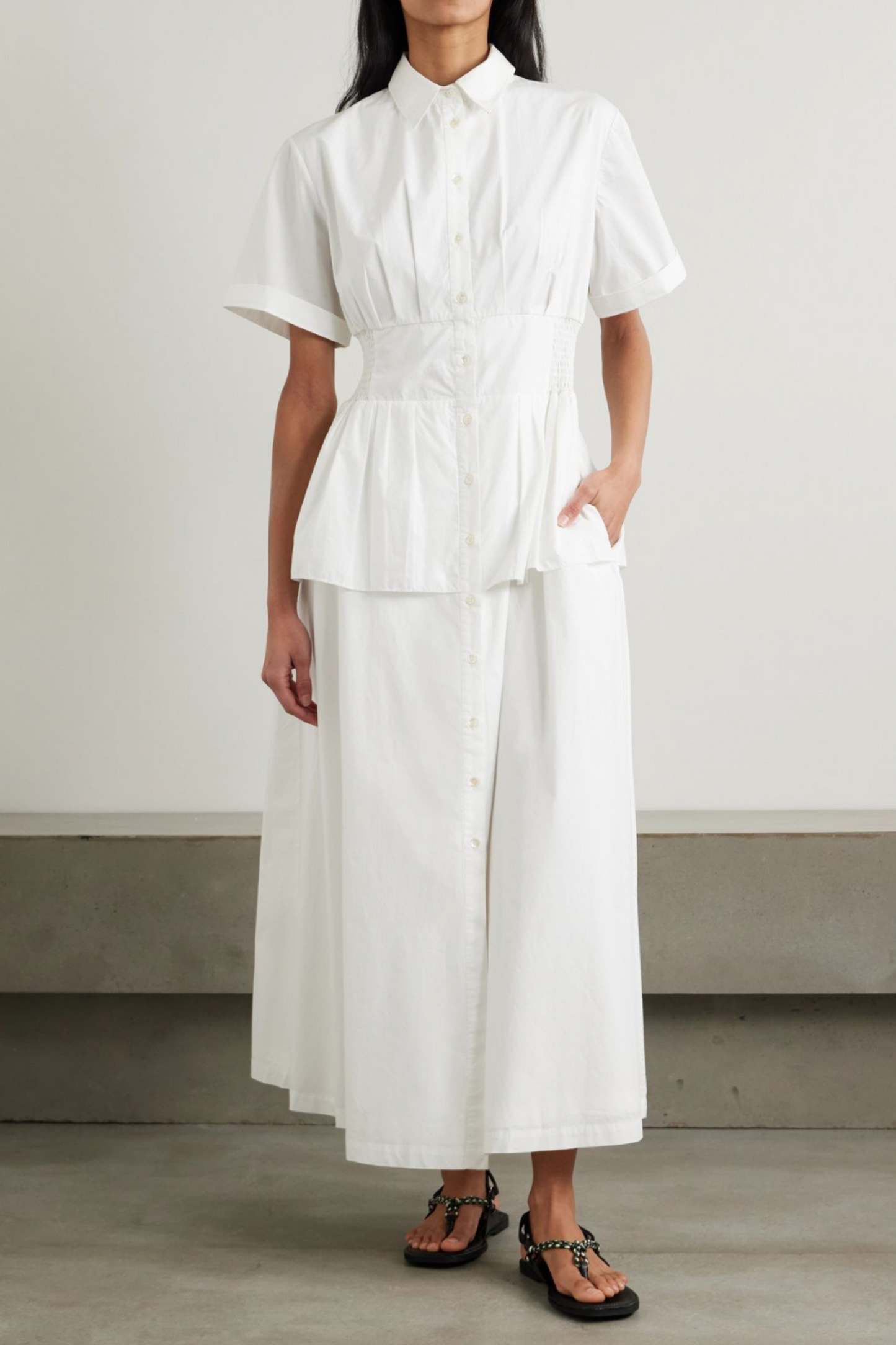 Boogie Woogie Bugle Boy Cotton-poplin Maxi Shirt Dress