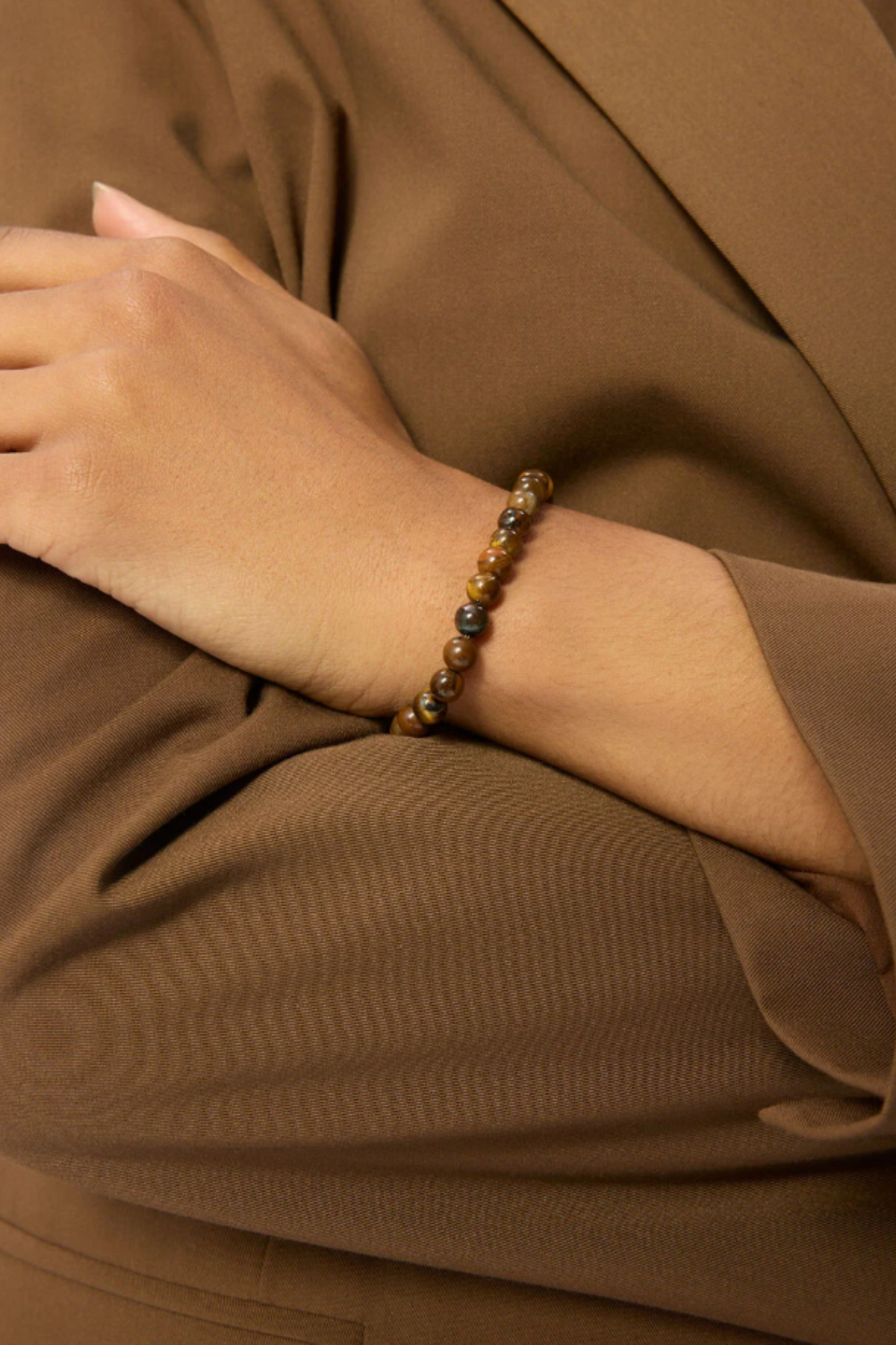 Brown Tiger Eye Beaded Bracelet