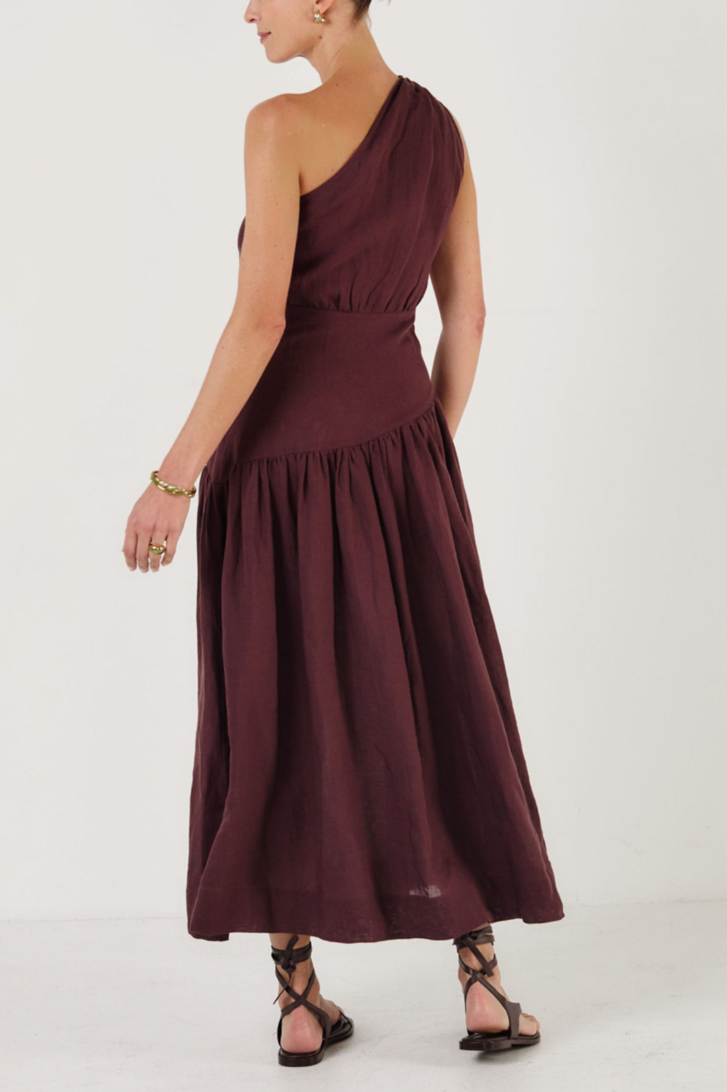 Mariam - Cacao Linen Dress