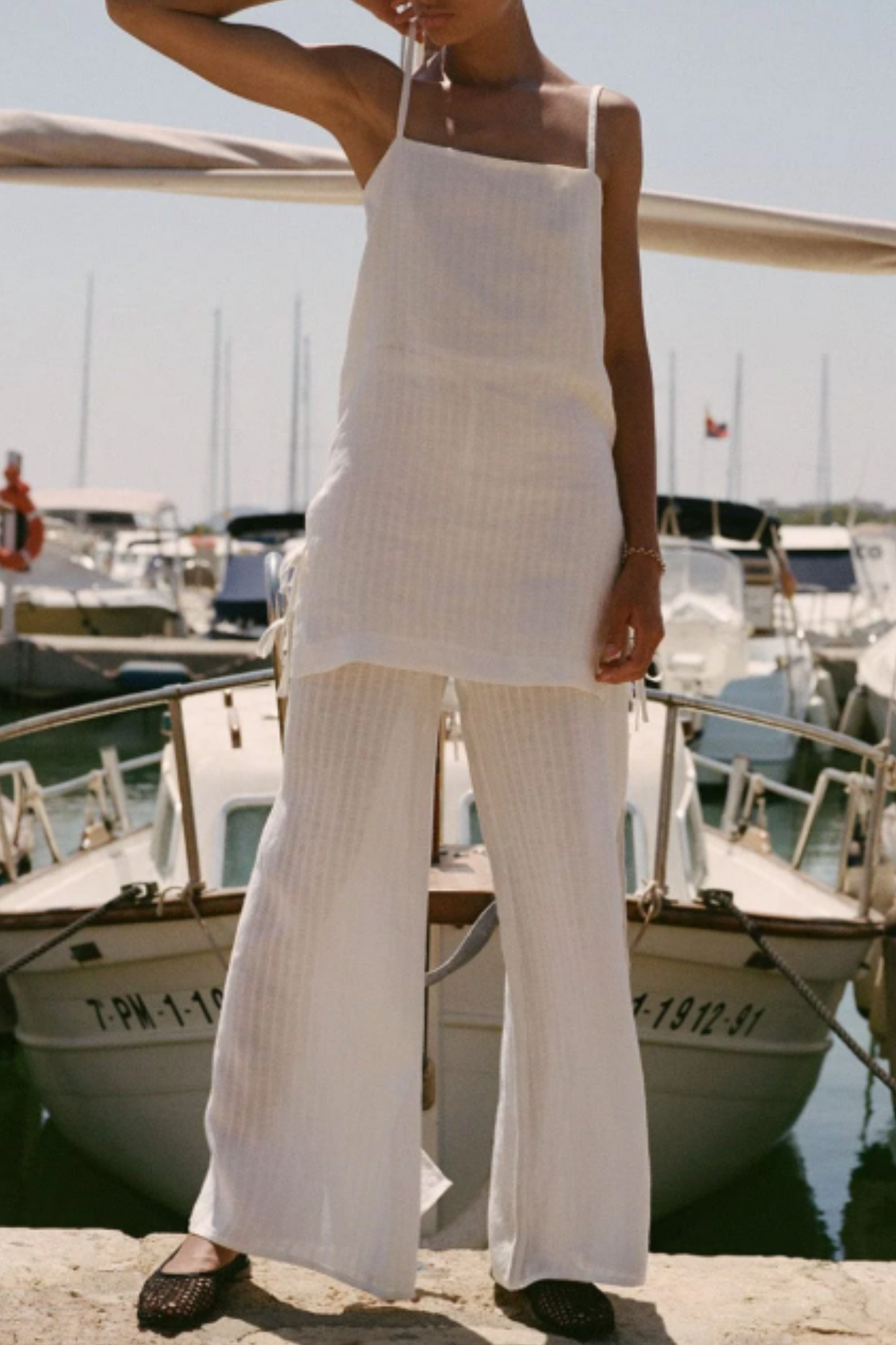The Livia Tunic Top in off-white