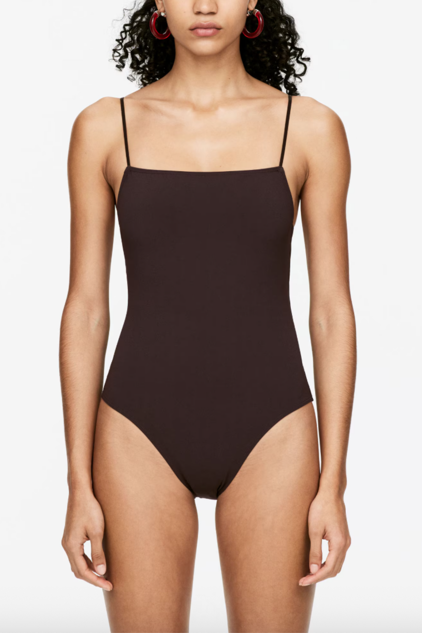 Square-Neck Swimsuit