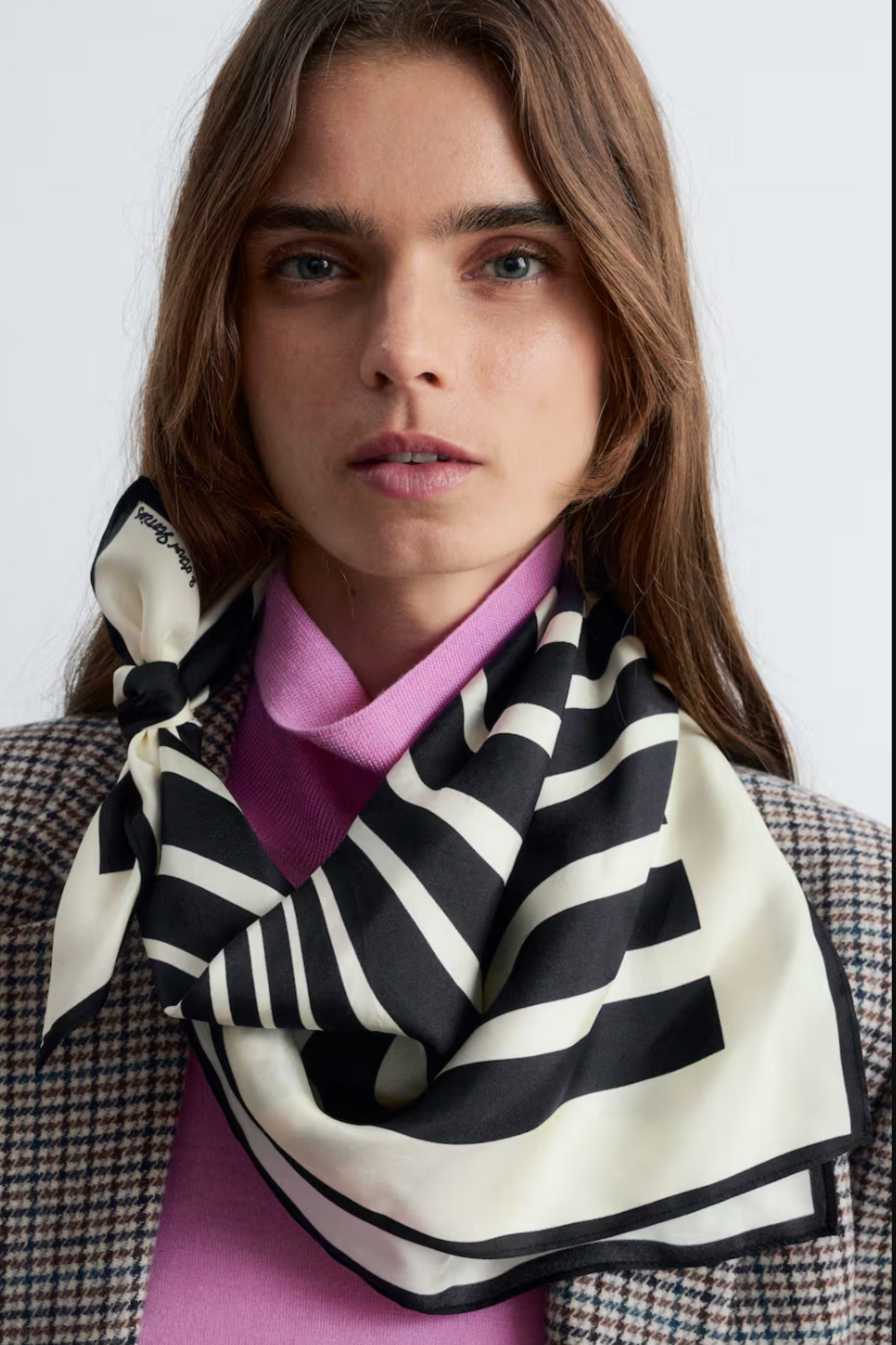 Graphic-Print Square Silk Scarf