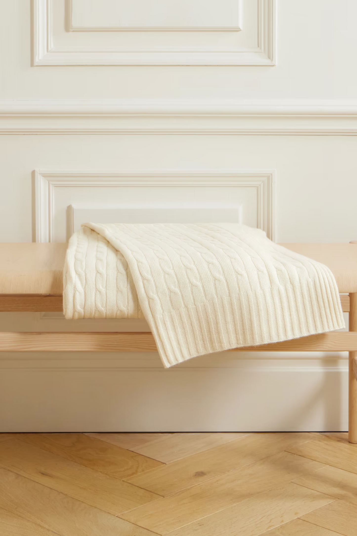 Cable-knit Cashmere Blanket