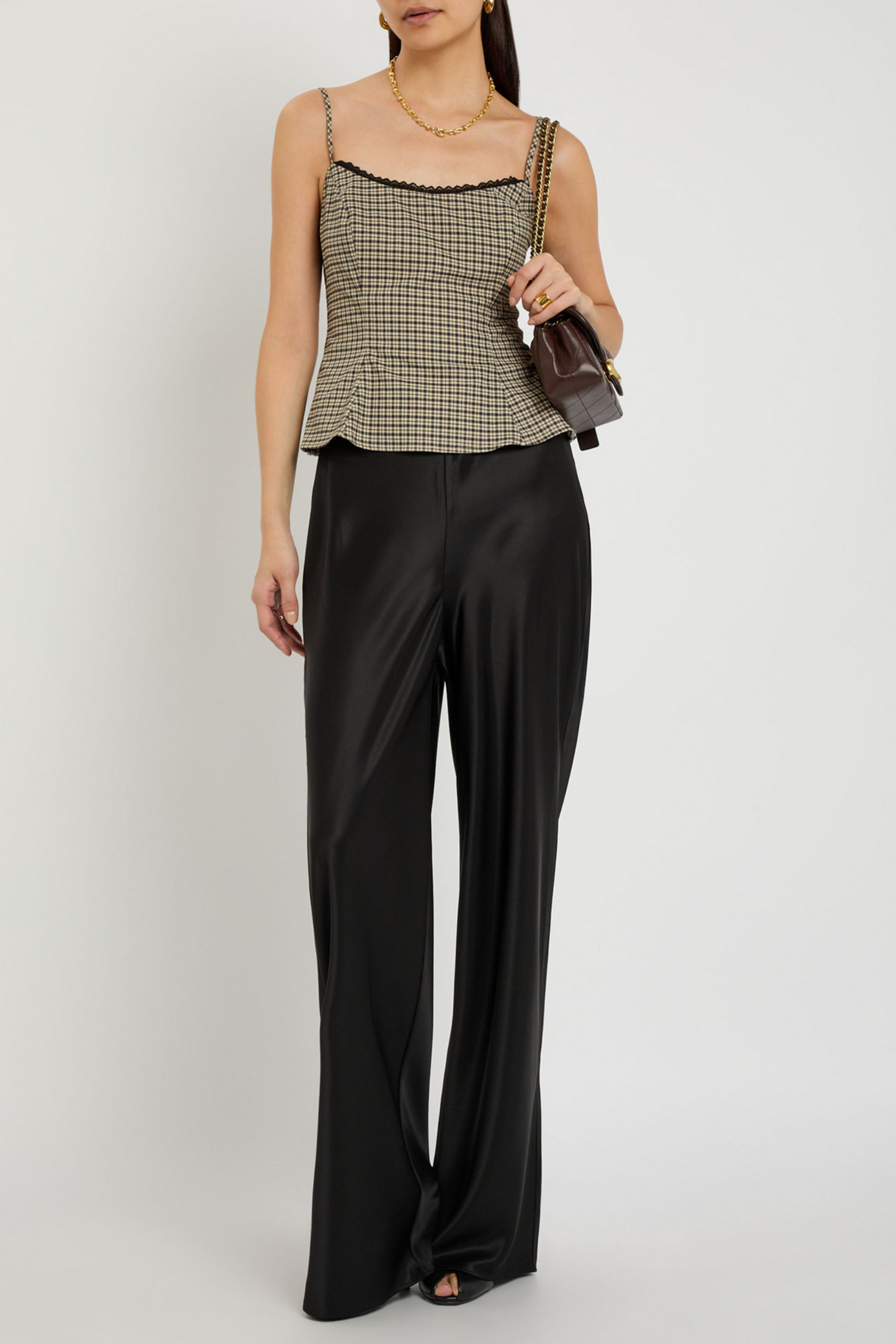 Gale Straight-leg Satin Trousers