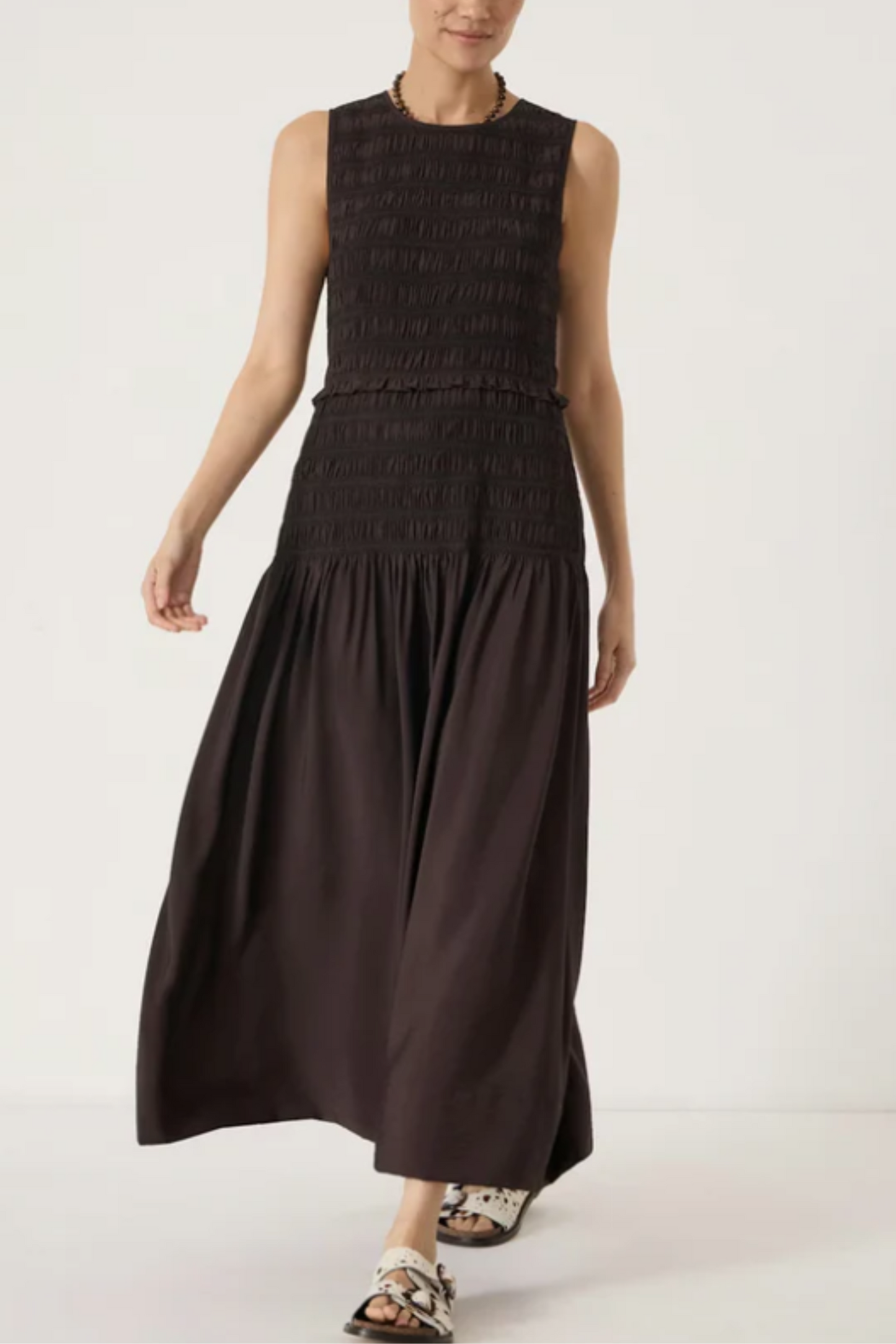 Kensie Shirred Maxi Dress