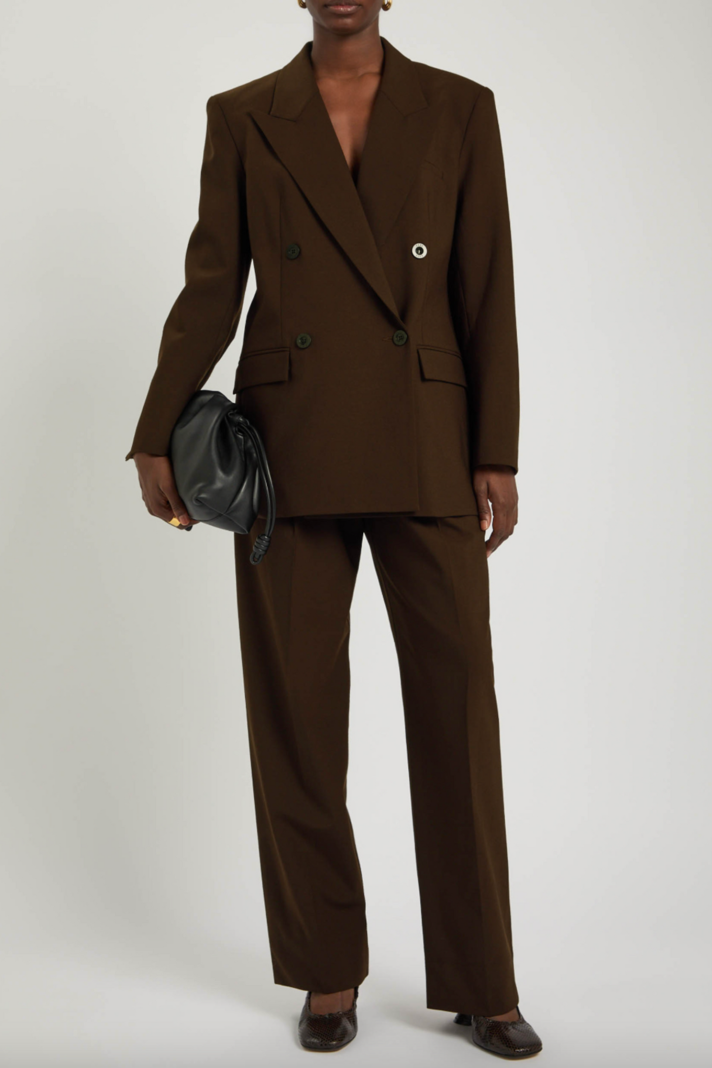Onus Double-Breasted Woven Blazer And Pleated Trousers