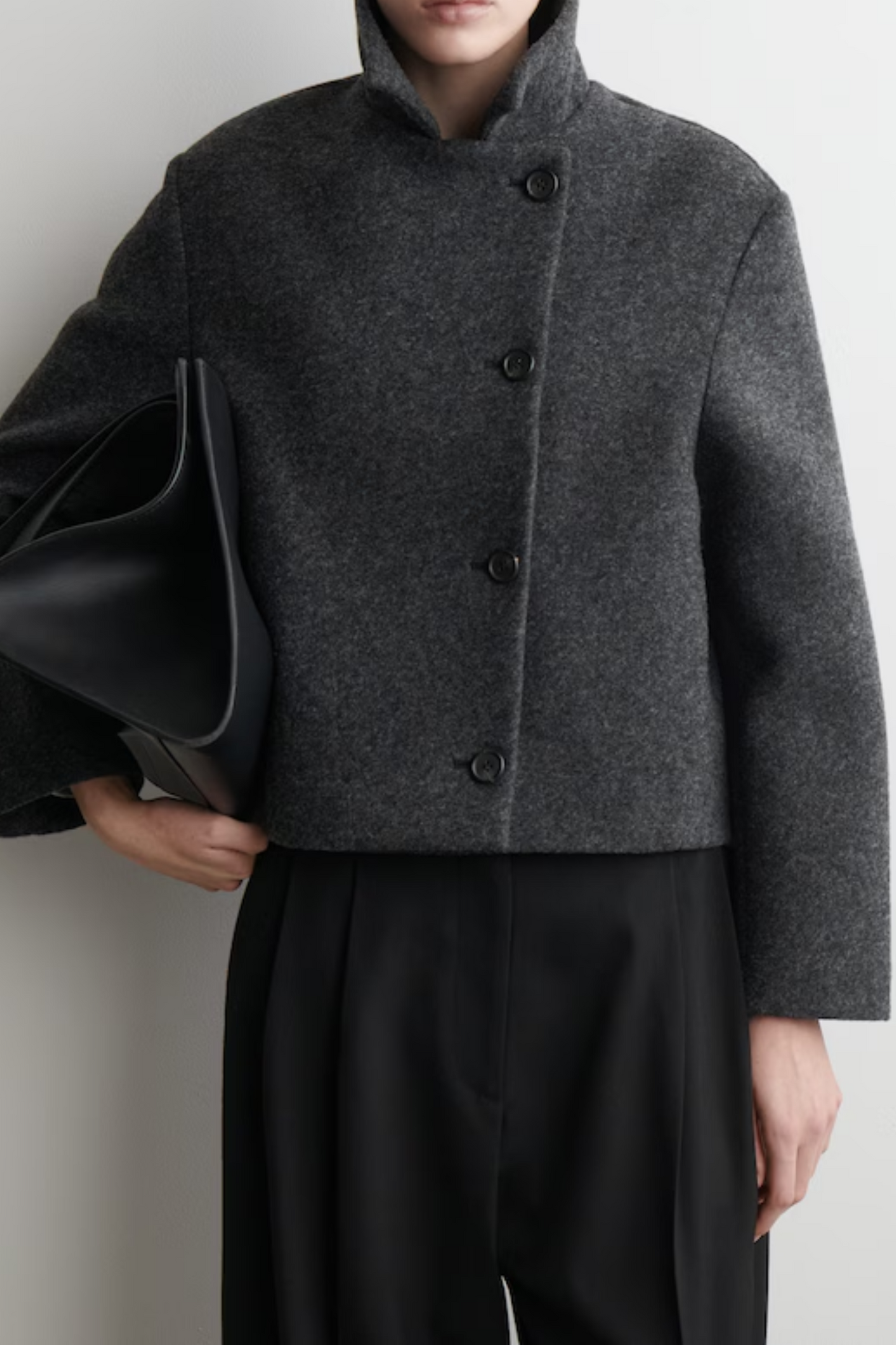 Boiled Wool-blend Short Jacket