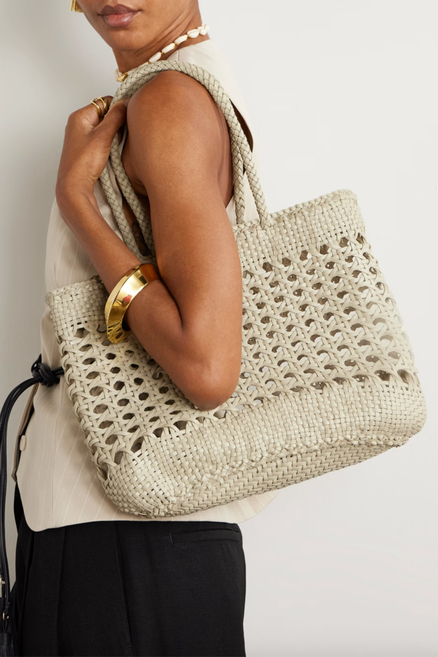 Eclipse Woven Leather Tote