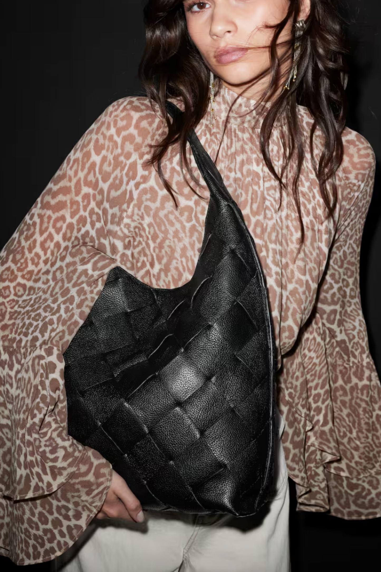 Braided Leather Tote Bag
