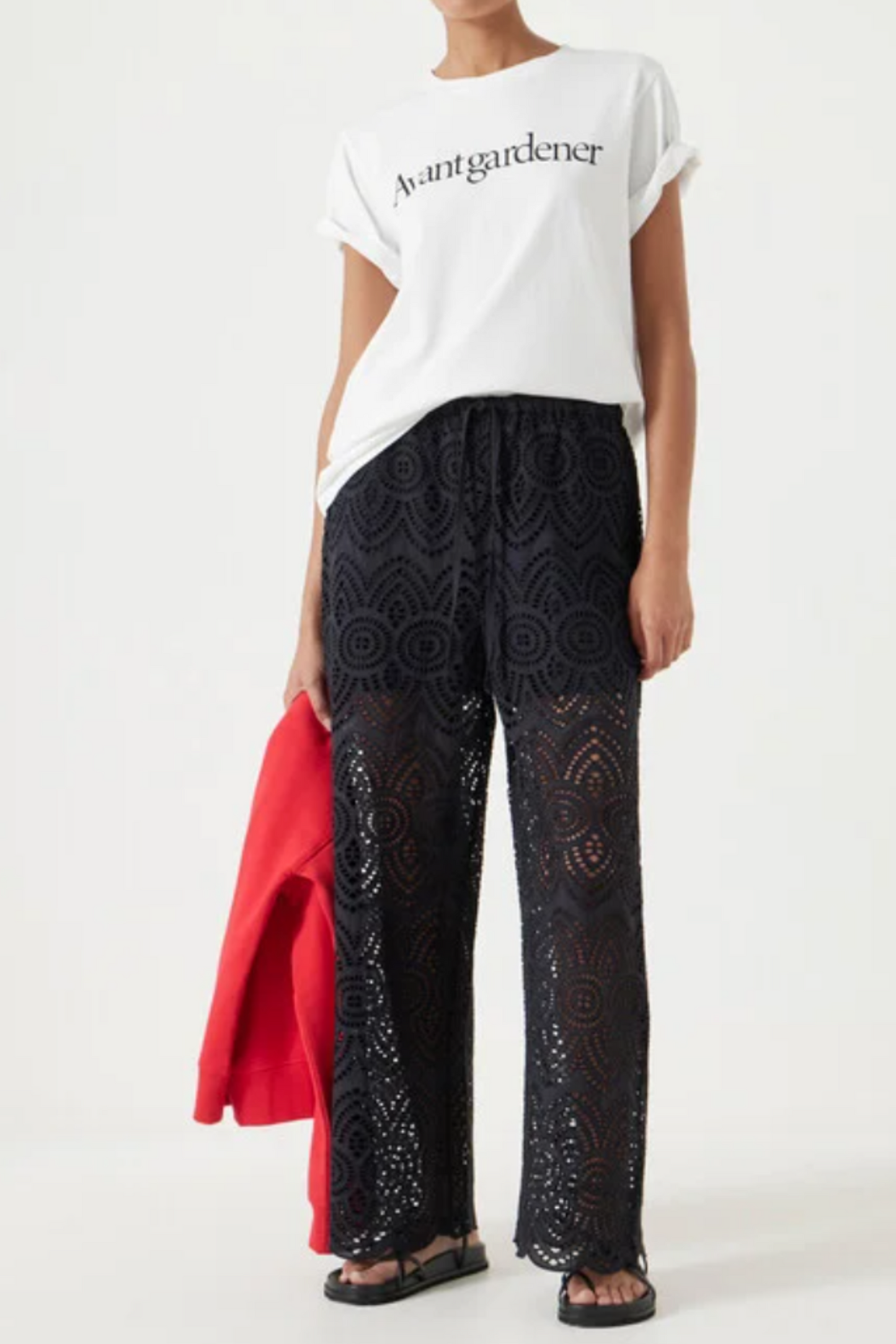 Cotton Broderie Trousers