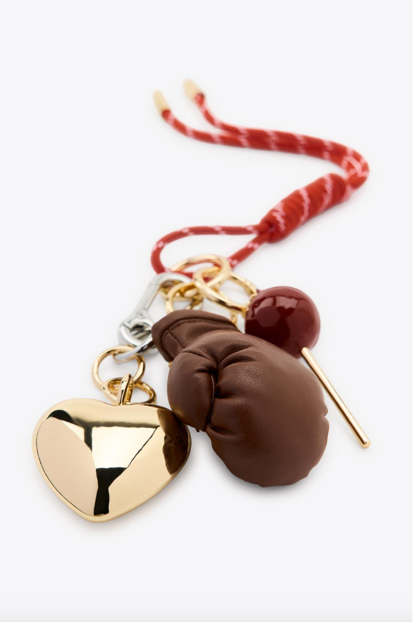 Heart And Glove Multi Charm Keyring
