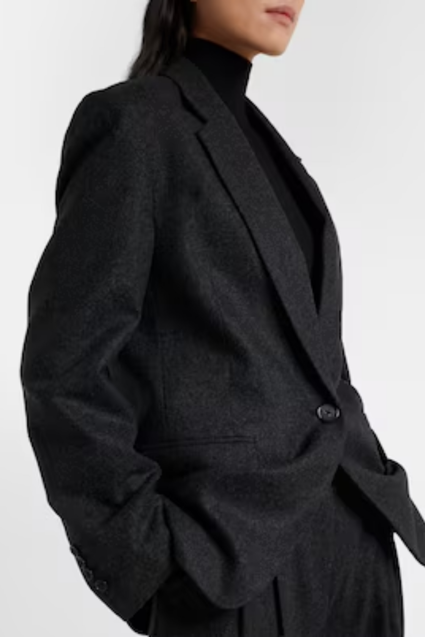 Wool-blend Flannel Blazer