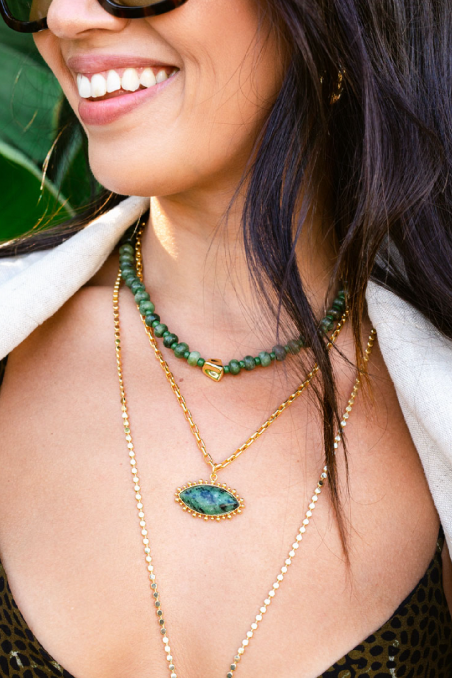 Autumn Jasper Beaded Choker