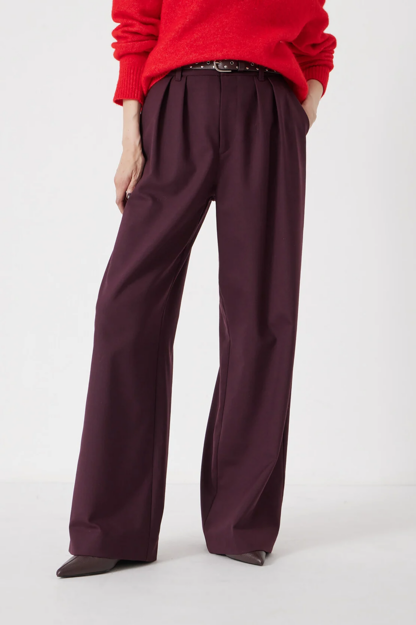 Lya Wool-blend Wide-leg Trousers