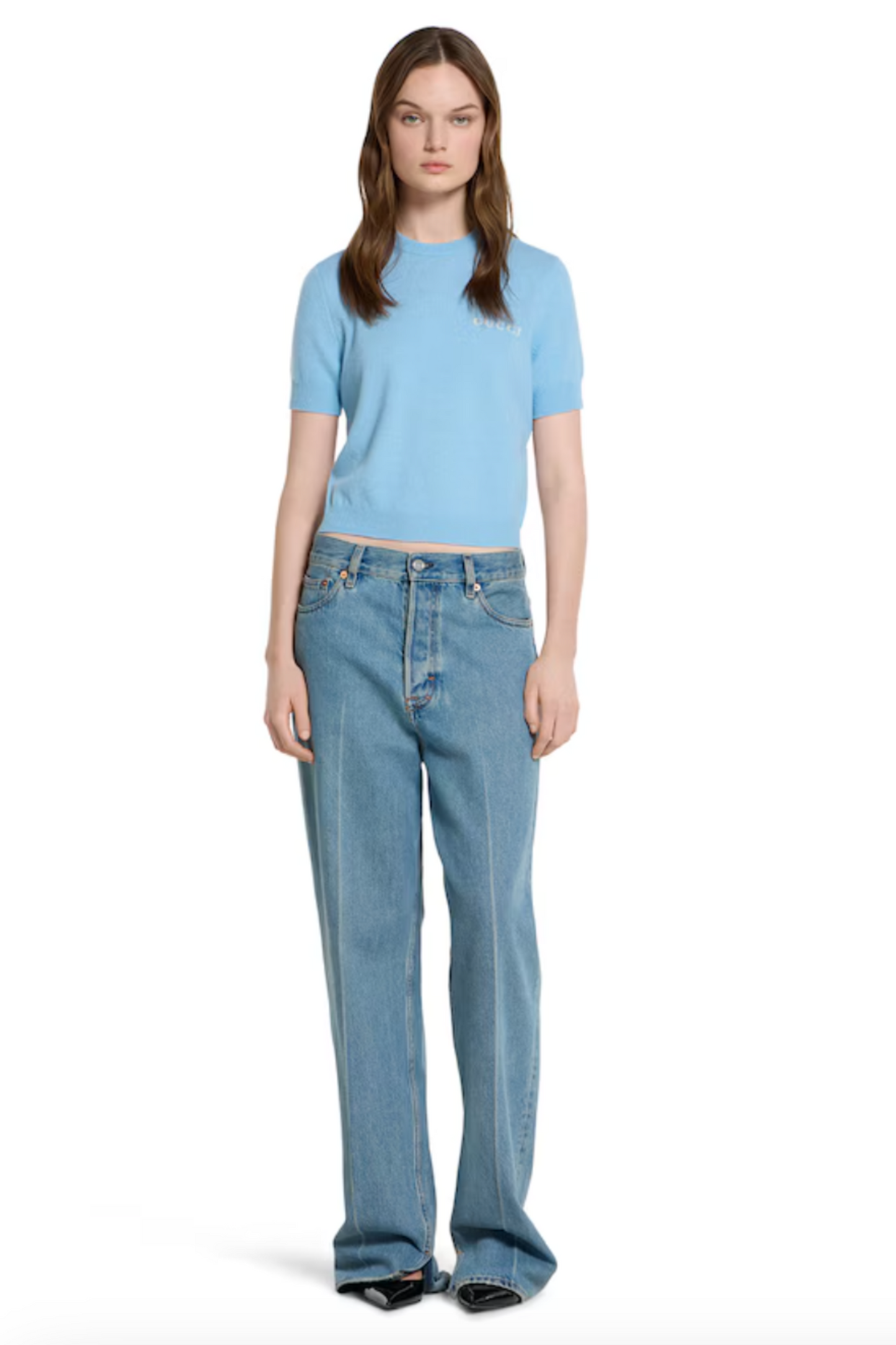 Cashmere Top With Intarsia