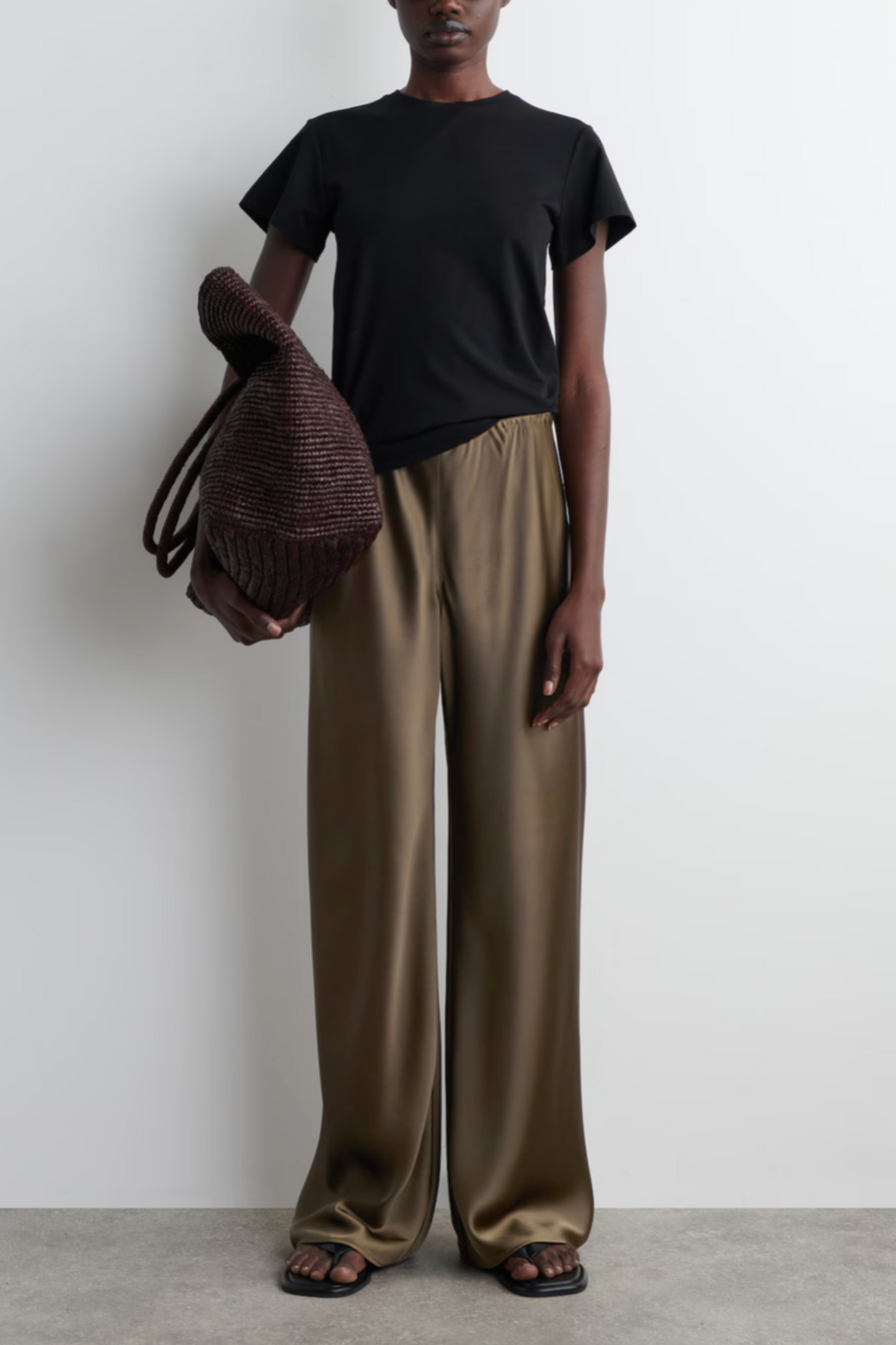 Satin Wide-leg Trousers