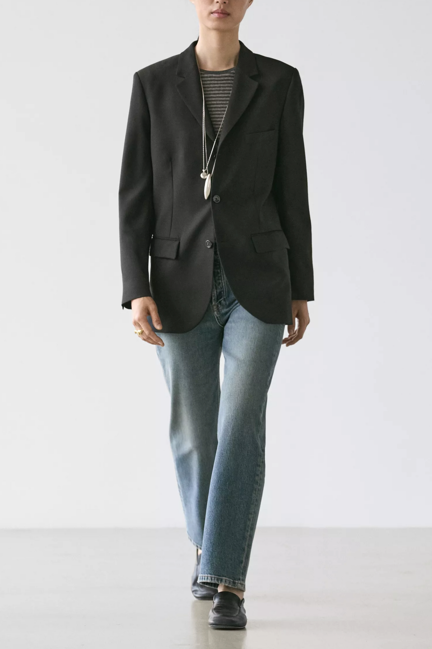 Three-button Wool Blazer