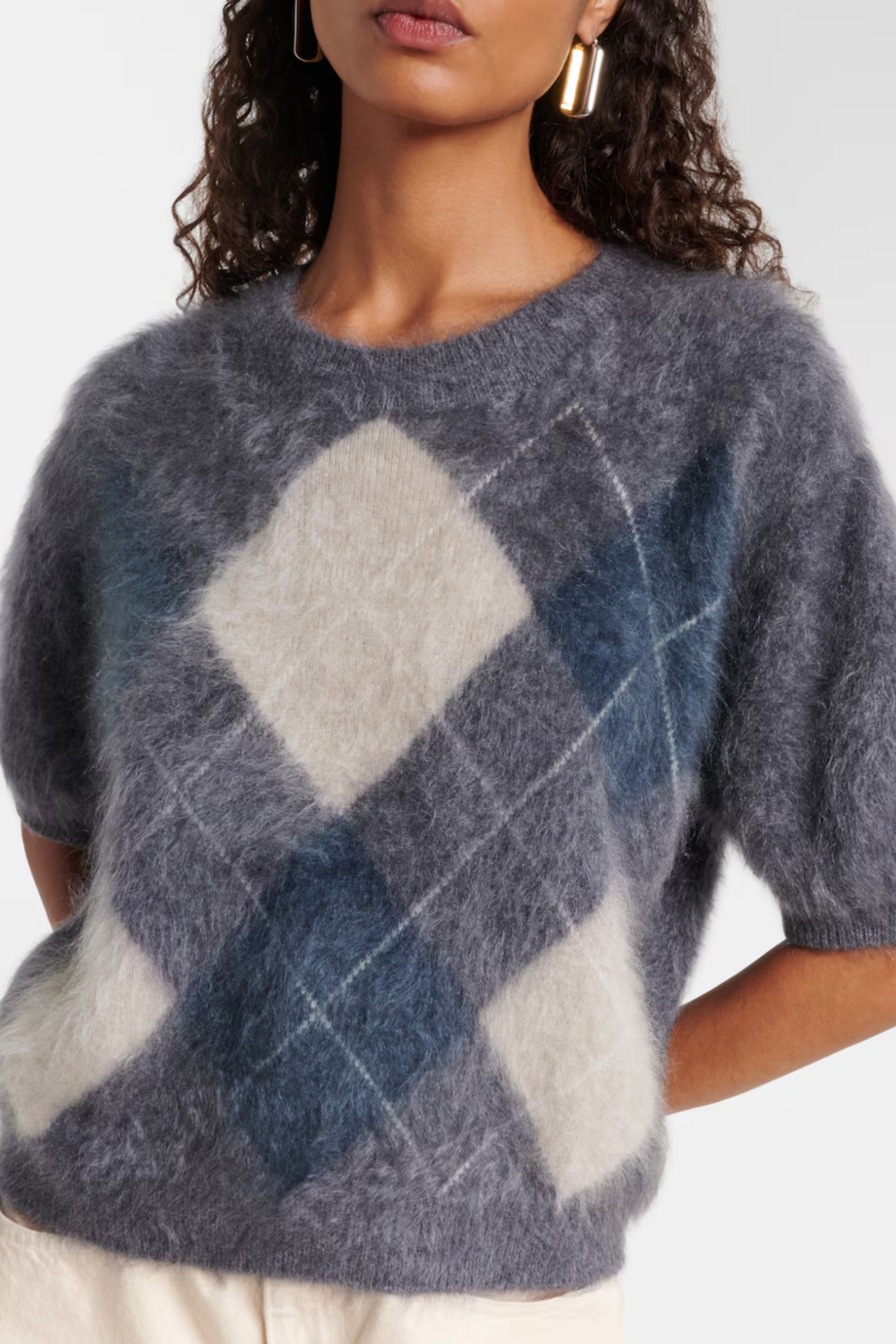 Juniper Argyle Cashmere Sweater