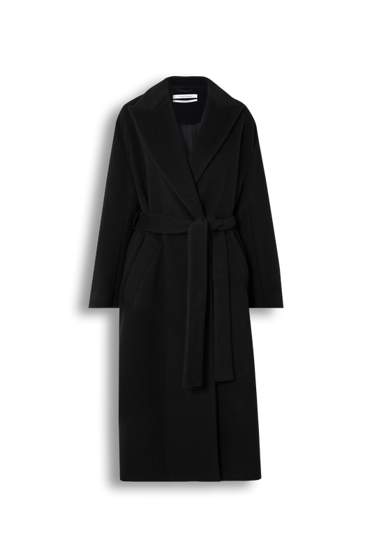 Belted Double-Breasted Wool Coat