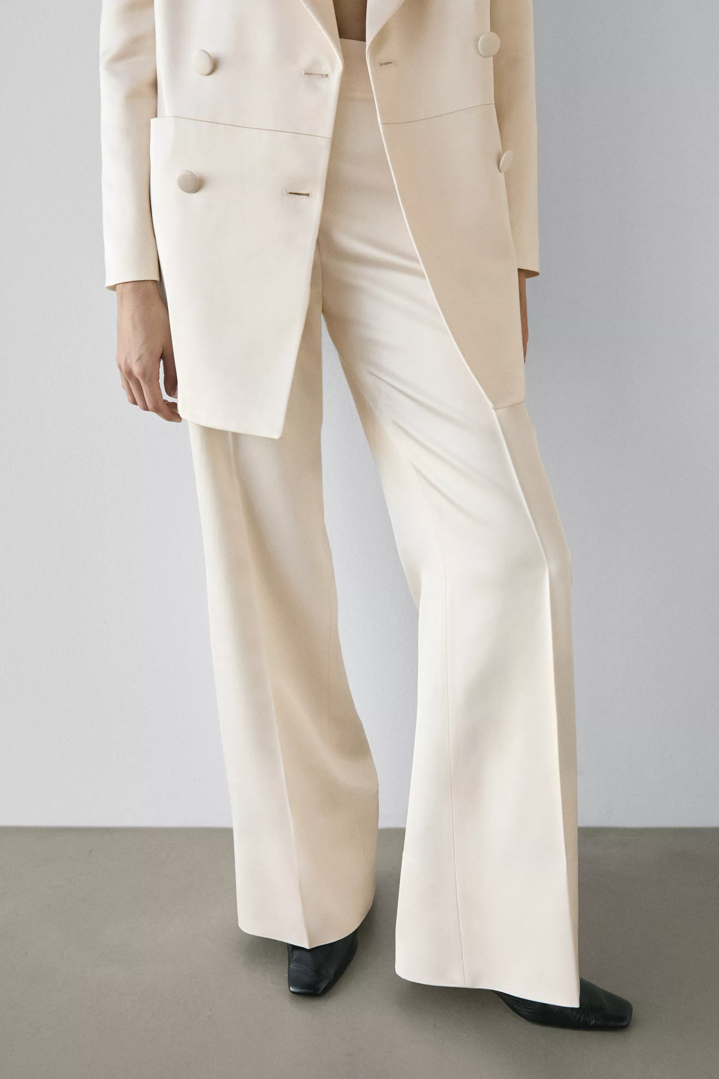 Satin Wide-leg Trousers