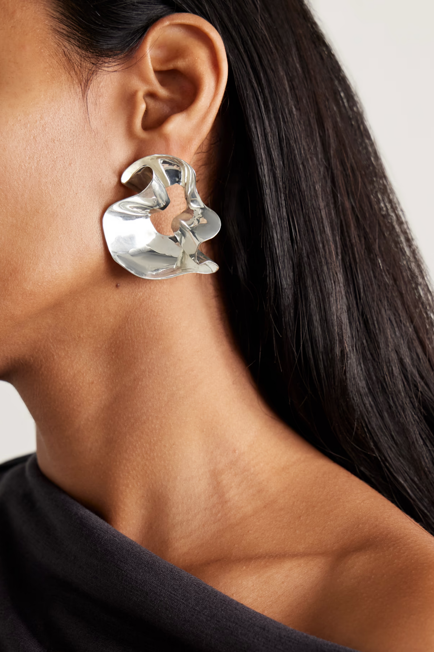 Wave Silver-plated Earrings