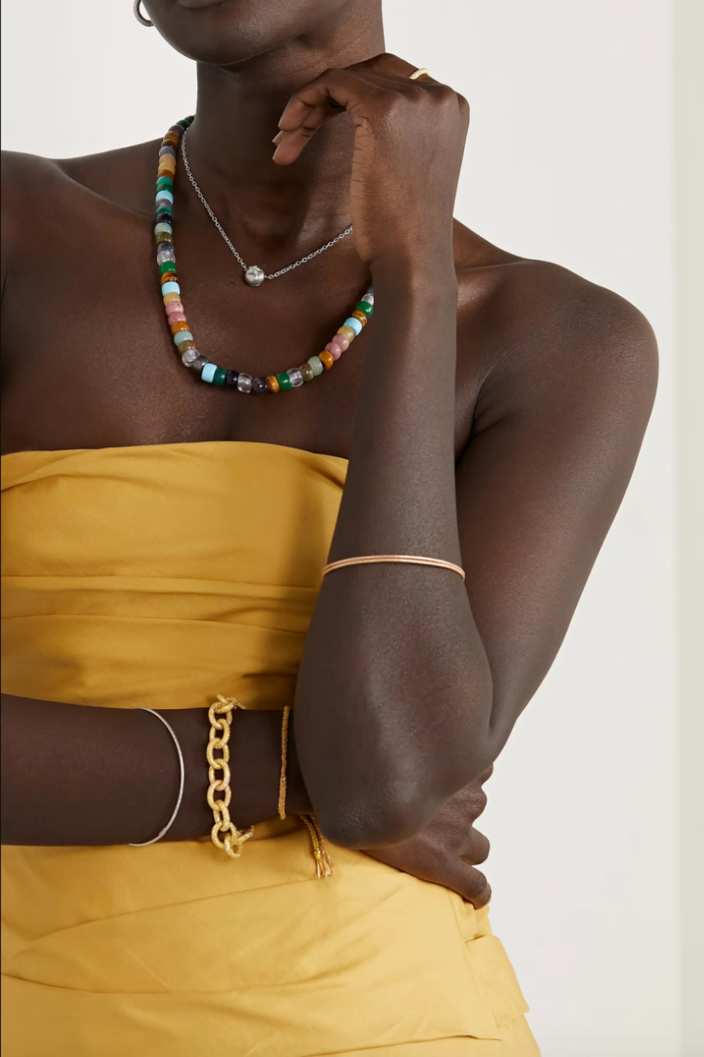 Forte Beads Moonbow 18 Karat Gold and Lurex Multi Stone Necklace Kit