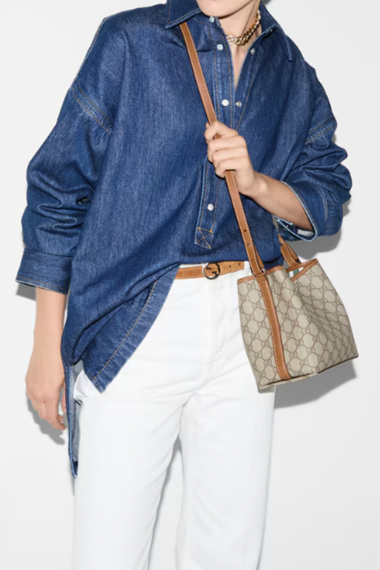 GG Emblem Small Bucket Bag