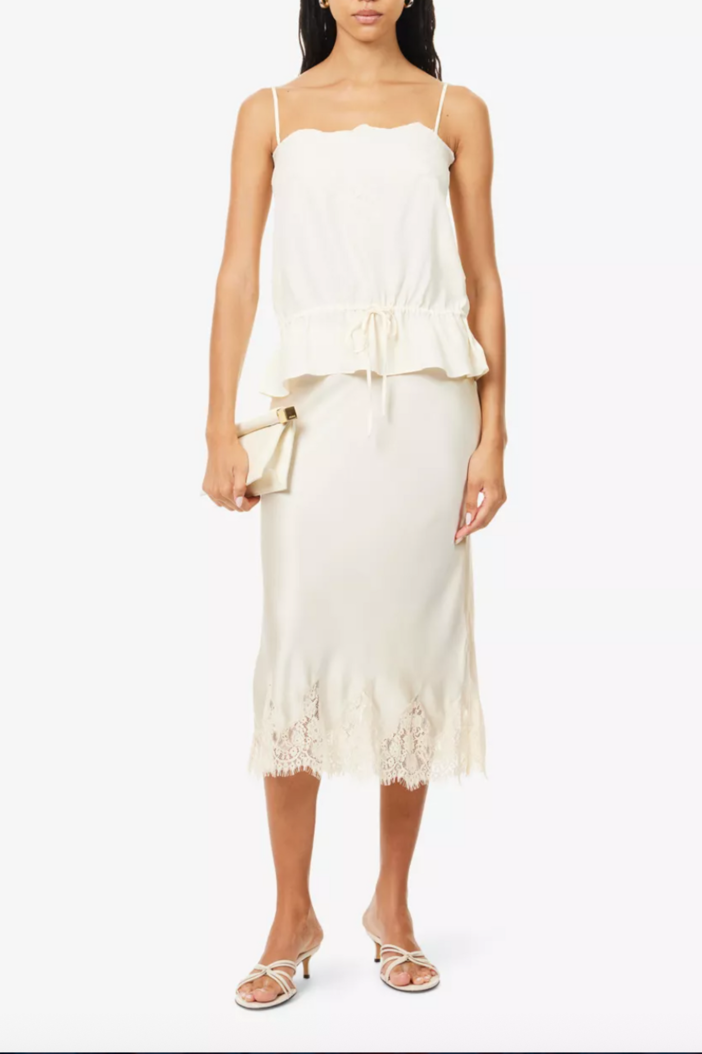 Carolina Silk Midi Skirt