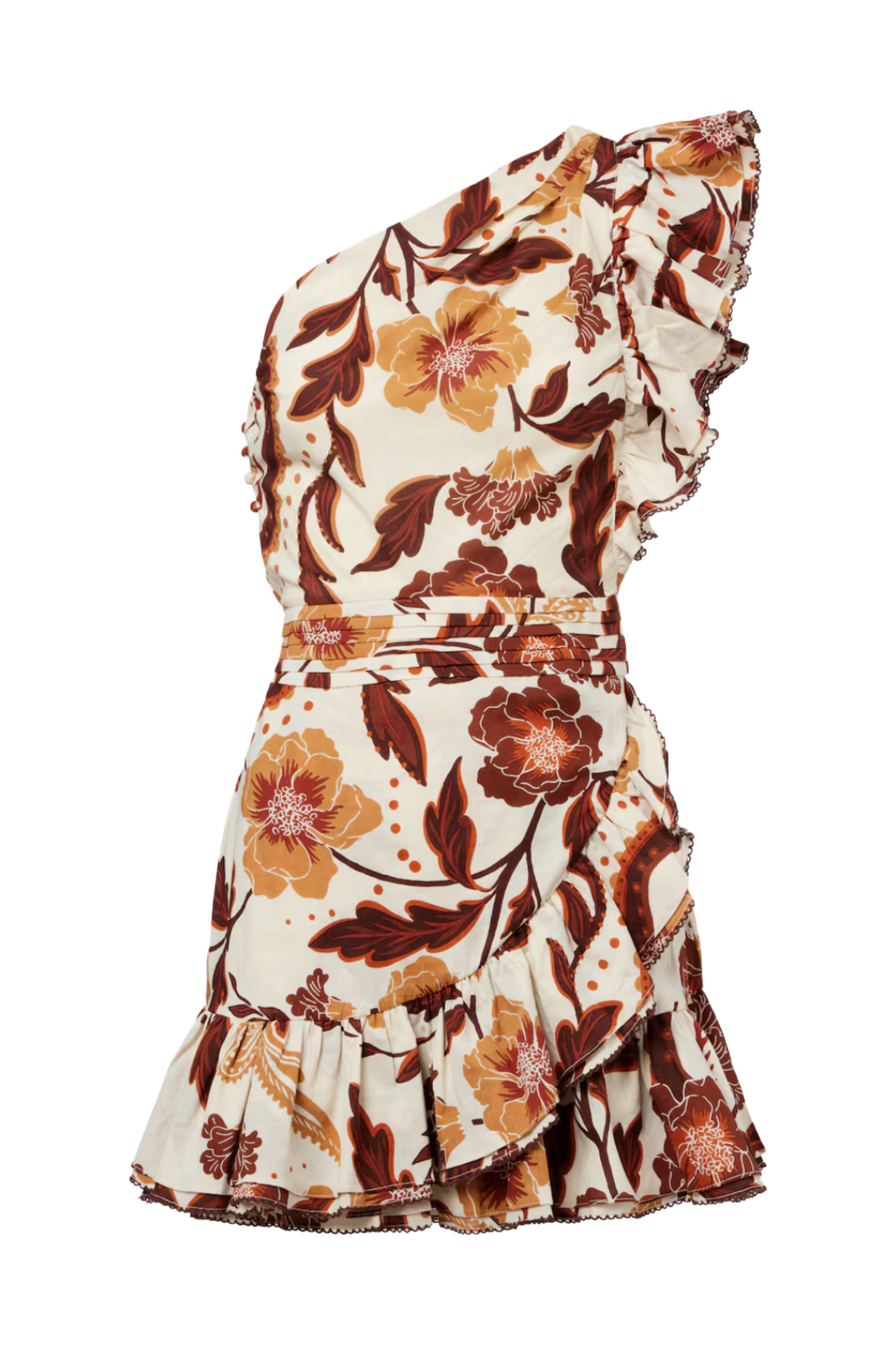 Corinne Floral Ruffled Cotton Minidress